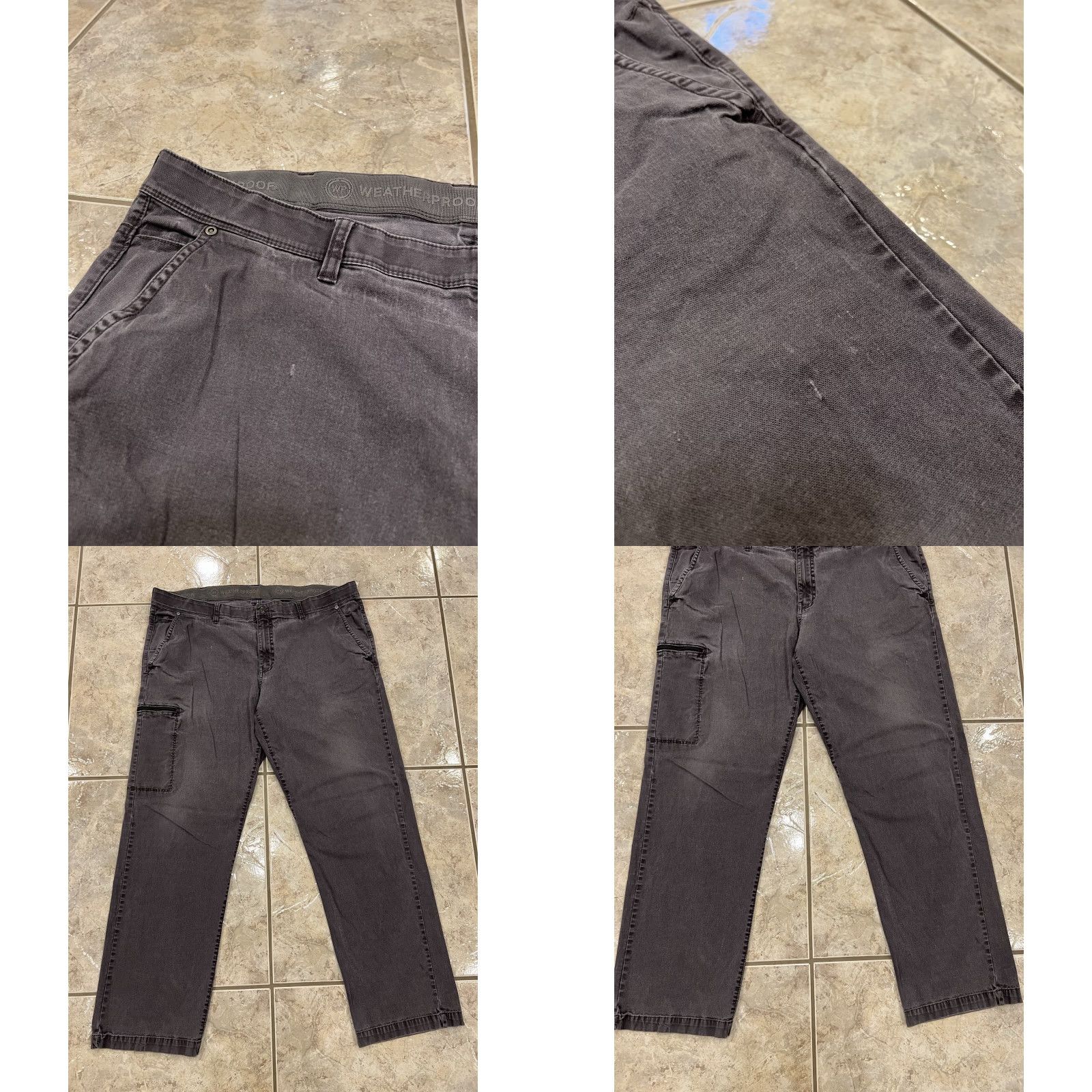 Weatherproof Weatherproof Men's 40X32 Pants Straight Leg Cargo Grey Size US 40 / EU 56 - 8 Thumbnail