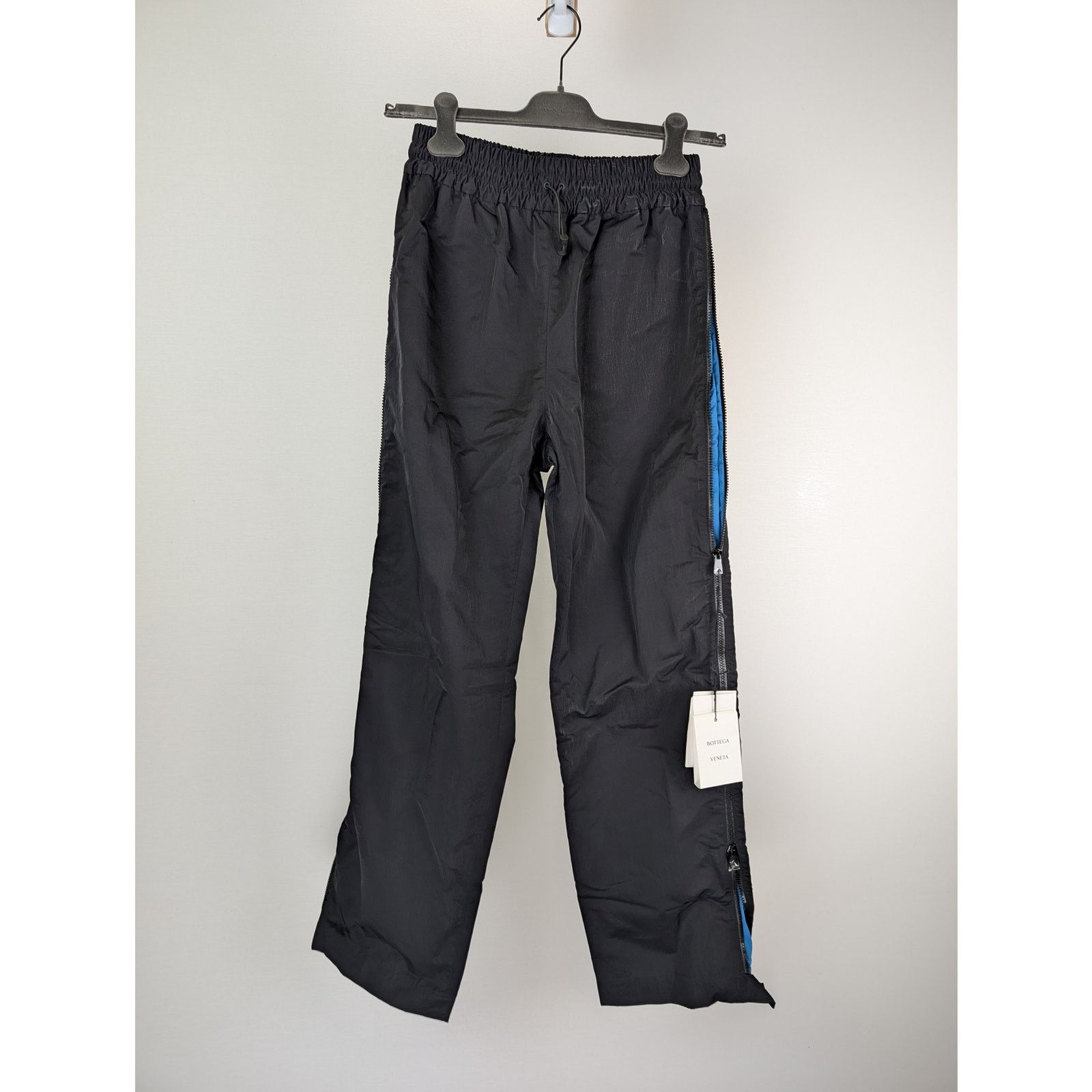 Bottega Veneta o1rshd1 Tech Nylon Trousers Pant in Black/Pacific Size US 30 / EU 46 - 1 Thumbnail