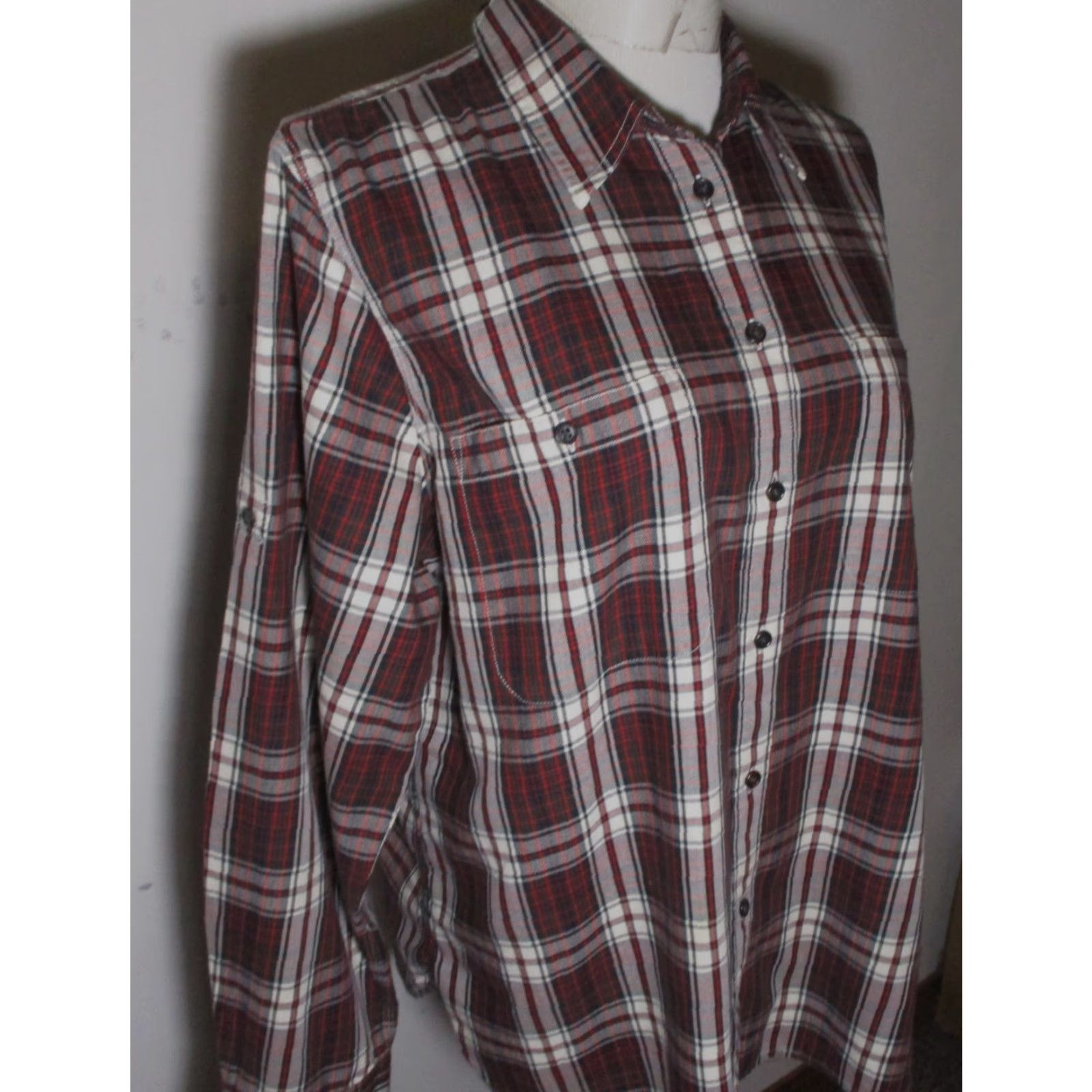 Vintage LAUREN Jean Co. RL Burgundy Long Sleeve Shirt Women's Size XL Size XL / US 12-14 / IT 48-50 - 2 Thumbnail
