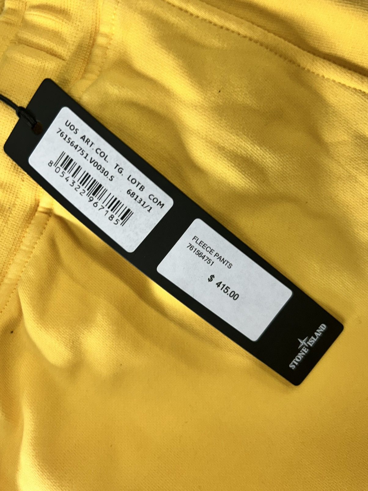 Stone Island Stone Island Yellow Jogging Bottoms Size S New Size US 29 - 7 Thumbnail