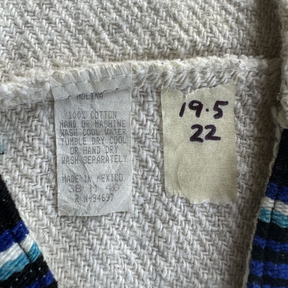 Native Vintage Molina Mexican Baja Rug Hooded Pullover Size US S / EU 44-46 / 1 - 6 Thumbnail