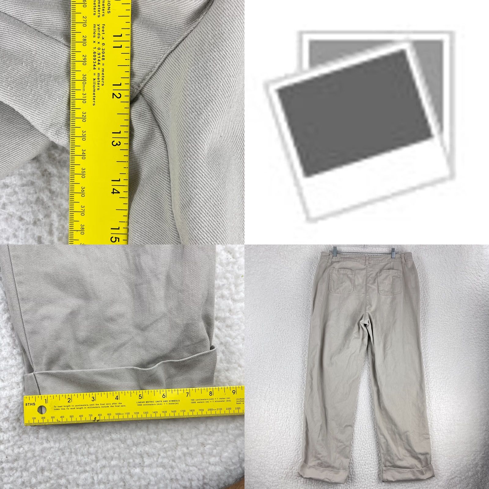 Vintage VINTAGE Christopher & Banks Pants Womens 16 Beige Straight Leg 100% Cotton VTG Chino/City/Preppy Size 38" / US 16 / IT 52 - 8 Thumbnail