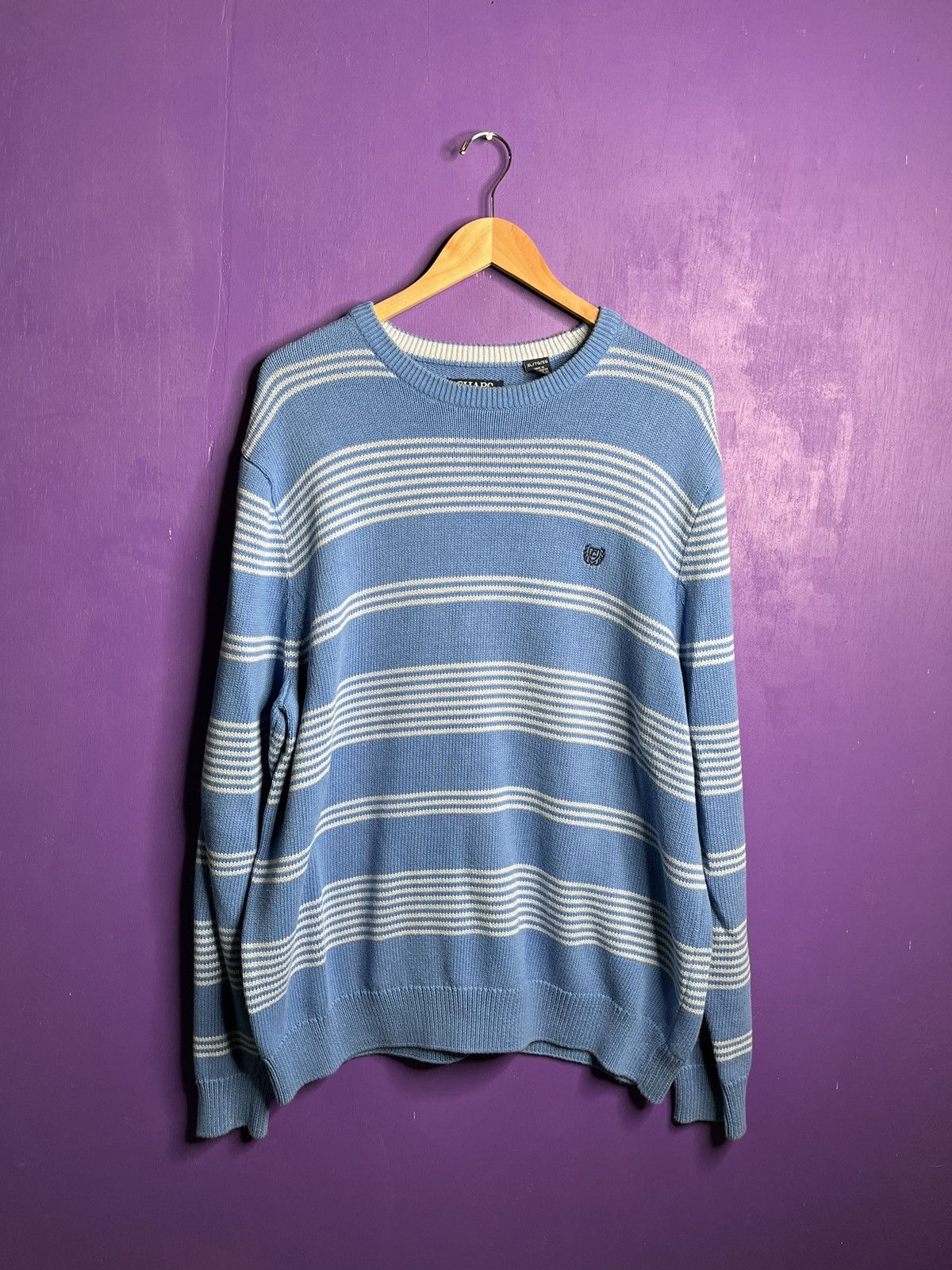 Chaps × Vintage Vintage 00s Chaps stripped crest logo sweater Size US XL / EU 56 / 4 - 1 Thumbnail