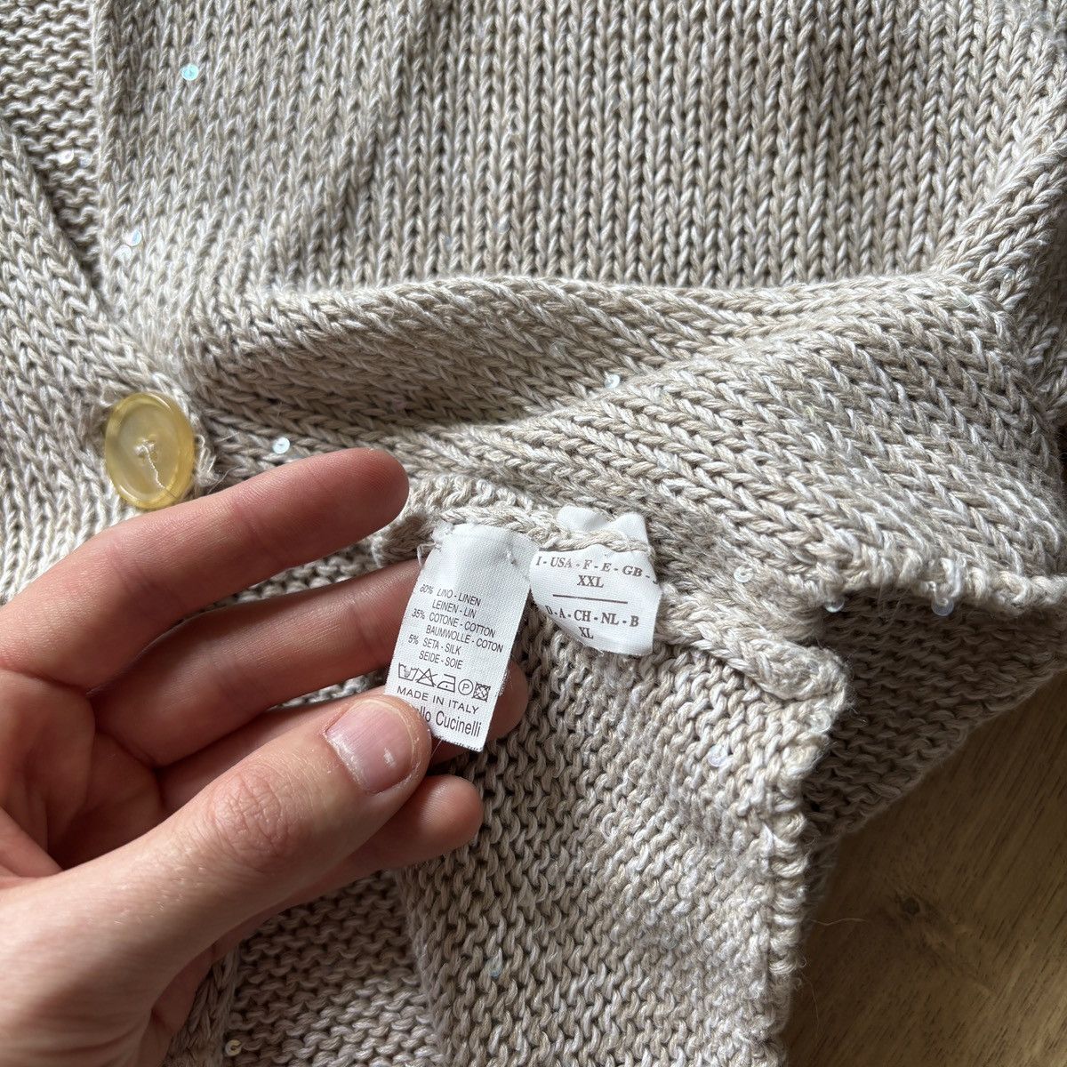 Brunello Cucinelli Brunello Cucinelli linen silk cardigan Size XL / US 12-14 / IT 48-50 - 7 Thumbnail