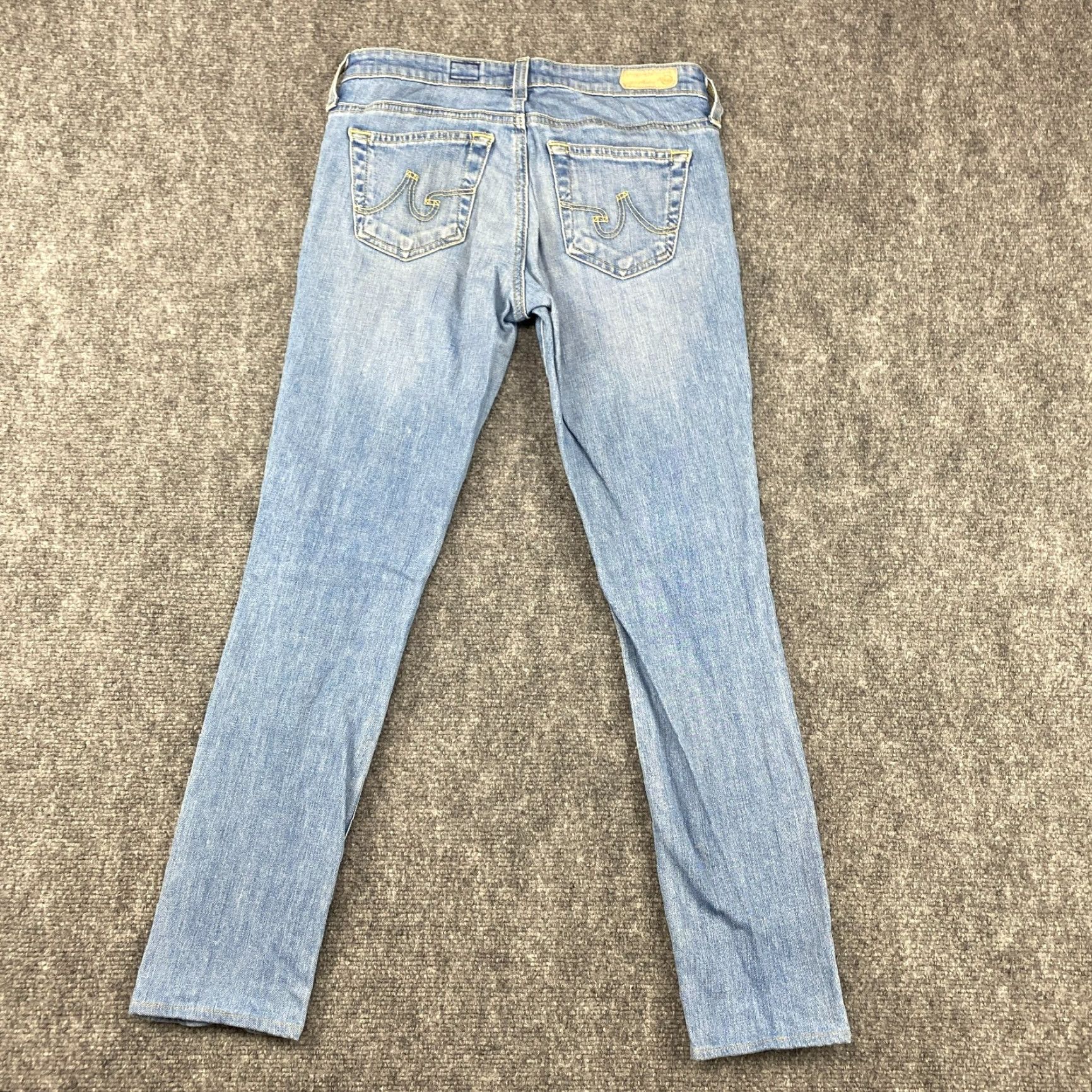 Vintage AG Adriano Goldschmied The Legging Jeans Womens 25R Blue Super Skinny Stretch Jeans Size 42" / US 20 - 6 Thumbnail