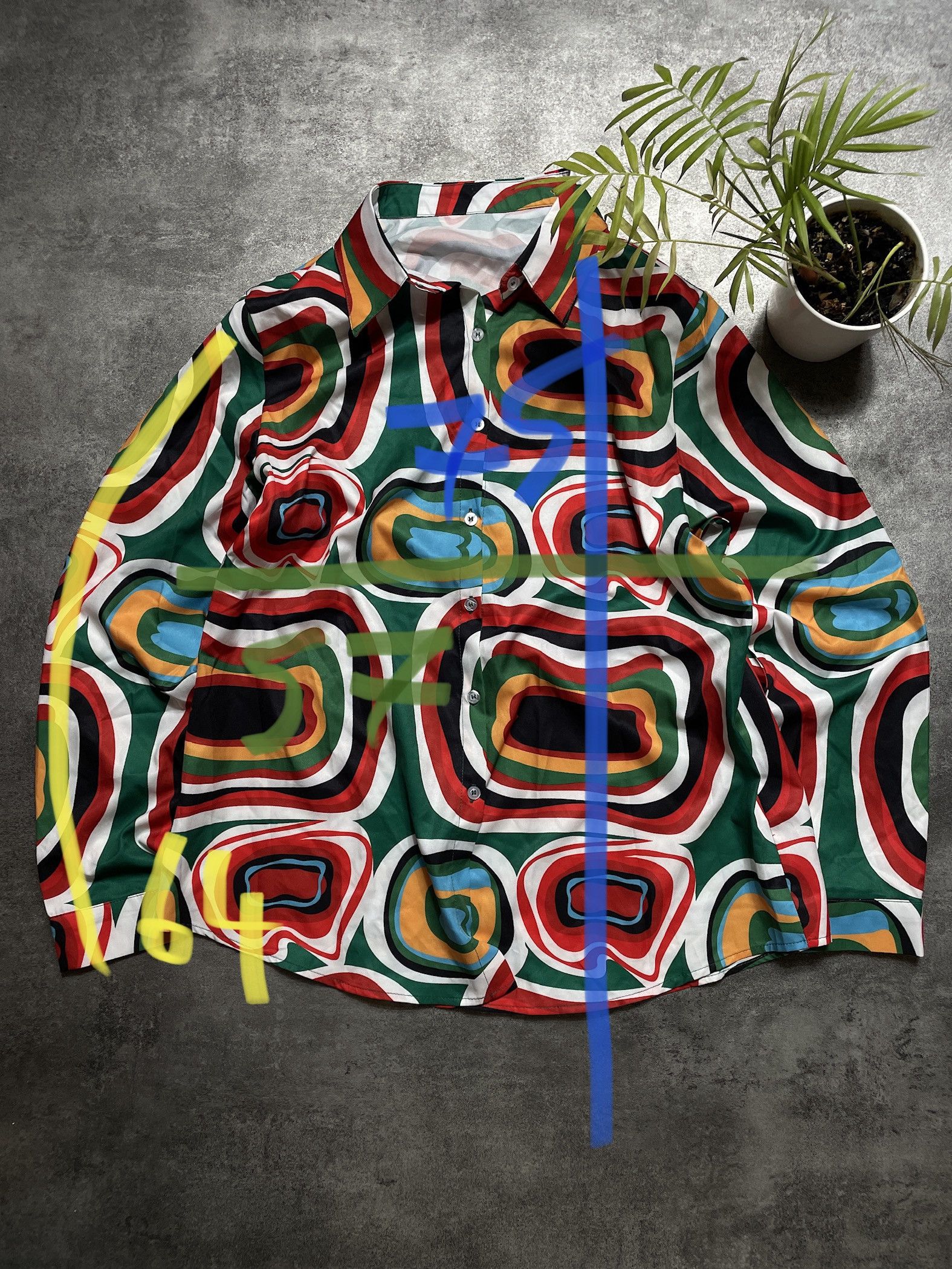 Vintage ❗️RARE❗️Vintage Y2K Avant Garde Shirt All Over Print Hype Size XL / US 12-14 / IT 48-50 - 5 Thumbnail