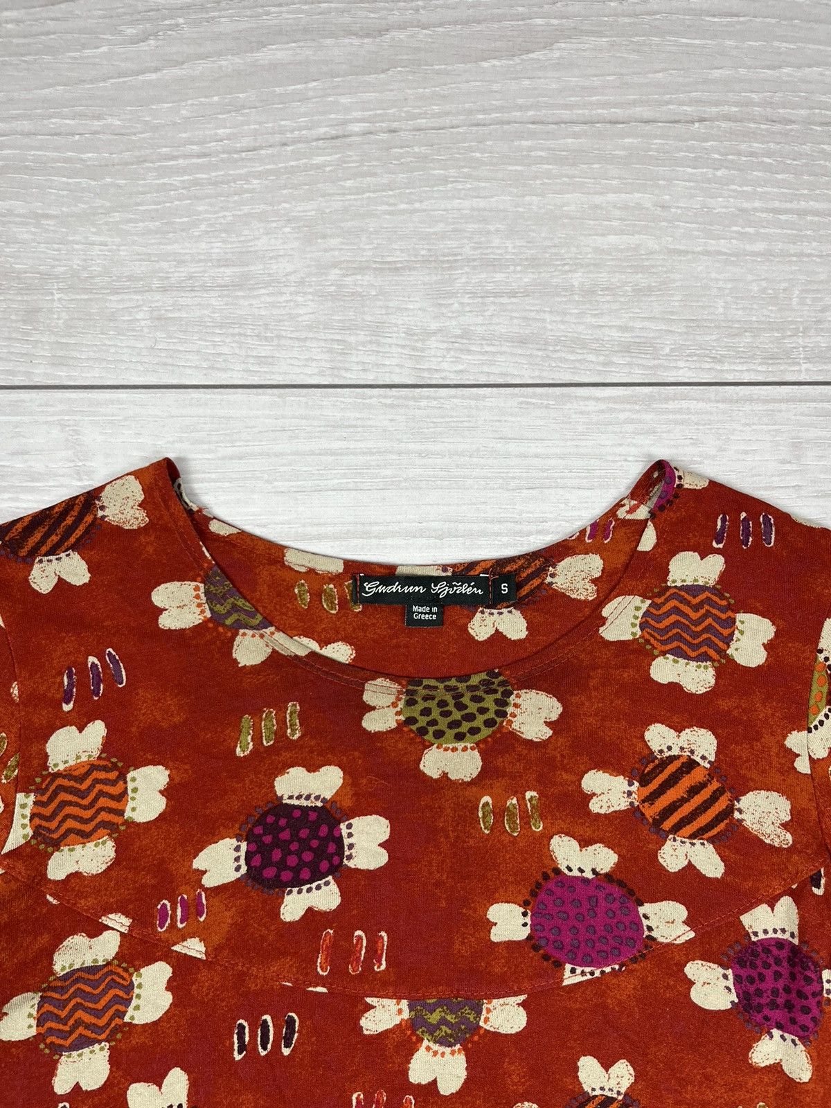 Gudrun Sjoden Gudrun Sjoden Viscose Red Flowers Print Blouse Size S / US 4 / IT 40 - 4 Thumbnail