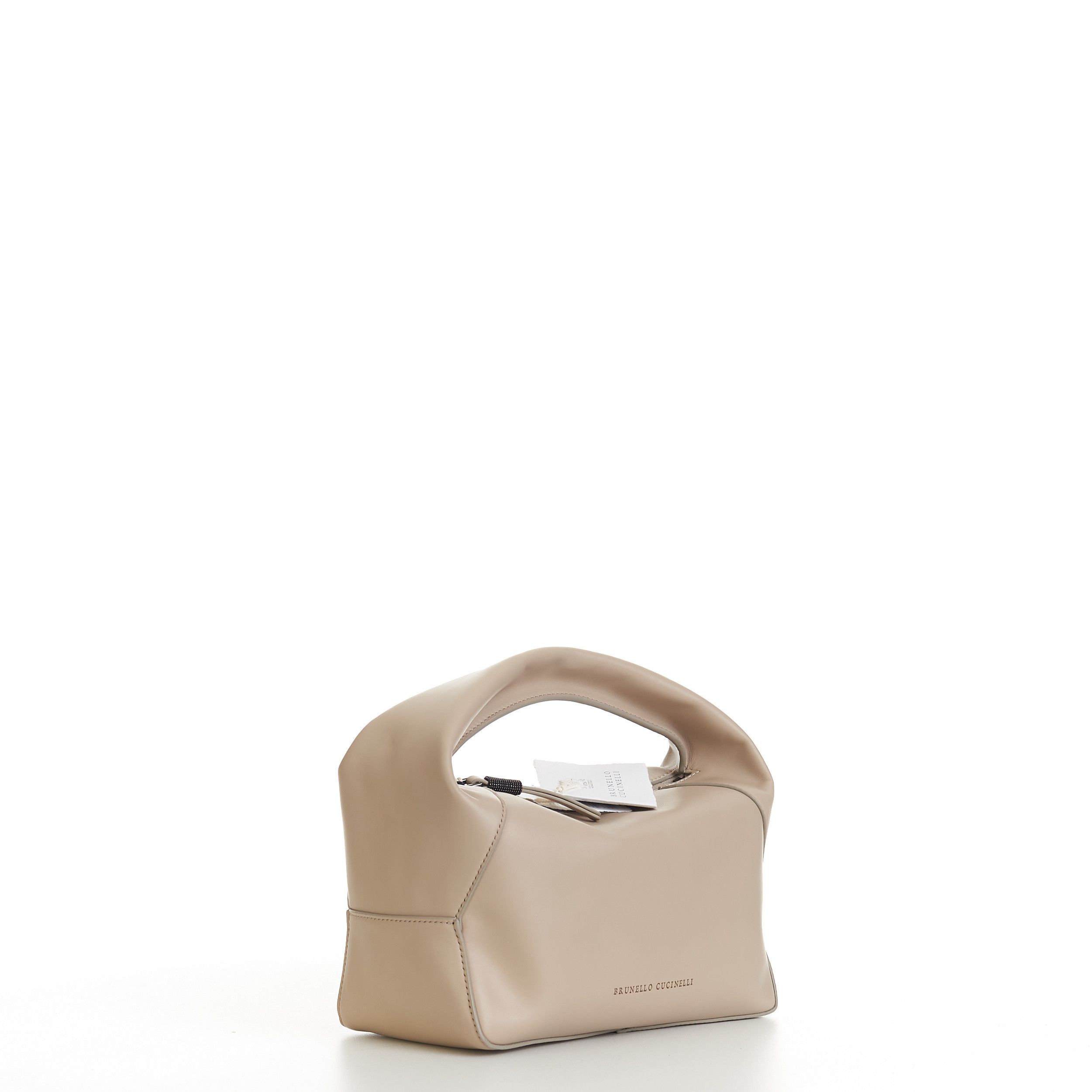 Brunello Cucinelli BC Duo Small Hobo Bag In Sand Calfskin Leather Size ONE SIZE - 8 Thumbnail