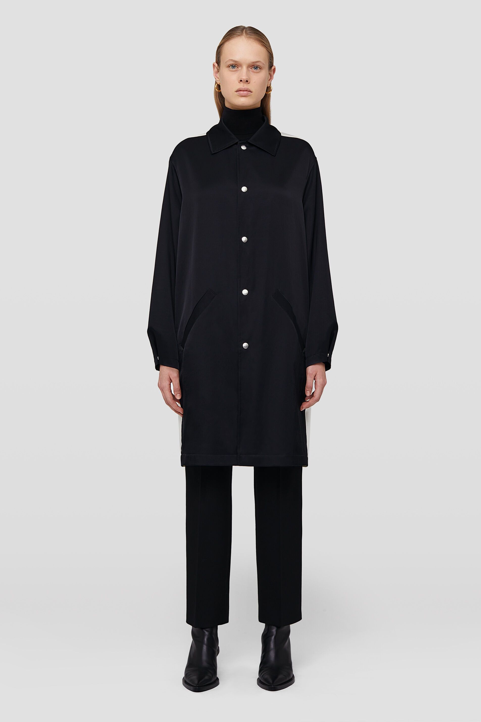 Jil Sander o1y0925 Overcoat in Black Size S / US 4 / IT 40 - 2 Thumbnail