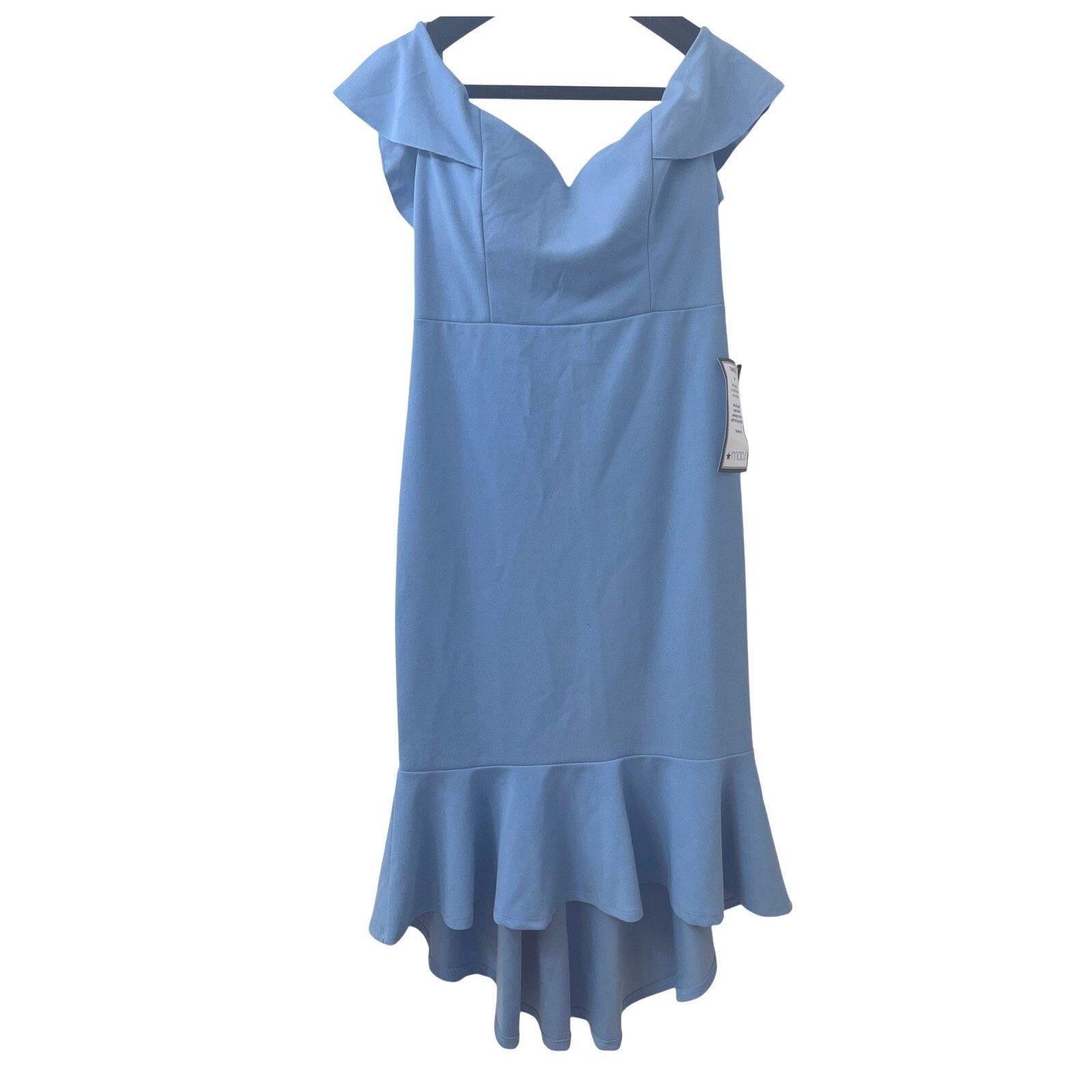 Other Emerald Sundae Blue Ruffled Midi-Dress - Large Size L / US 10 / IT 46 - 1 Thumbnail