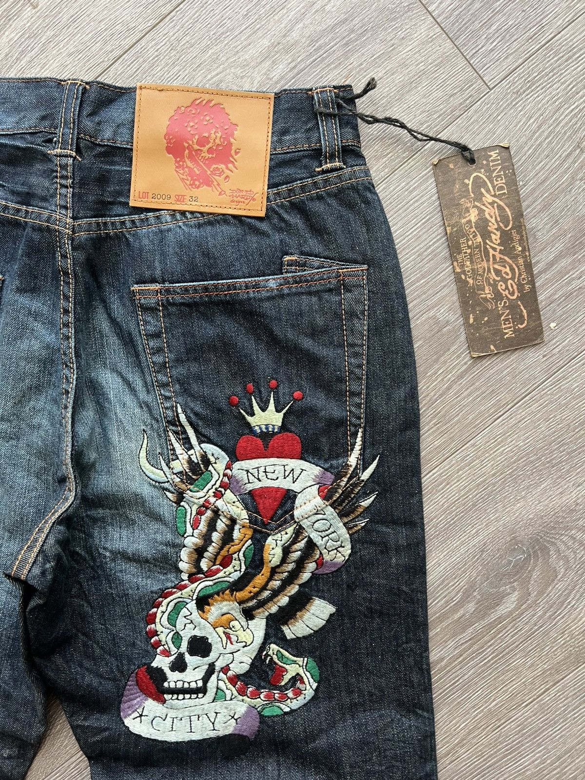 Ed Hardy Vintage Ed Hardy Jeans by Christian Audigier Denim Pants Y2K Size US 32 / EU 48 - 6 Thumbnail
