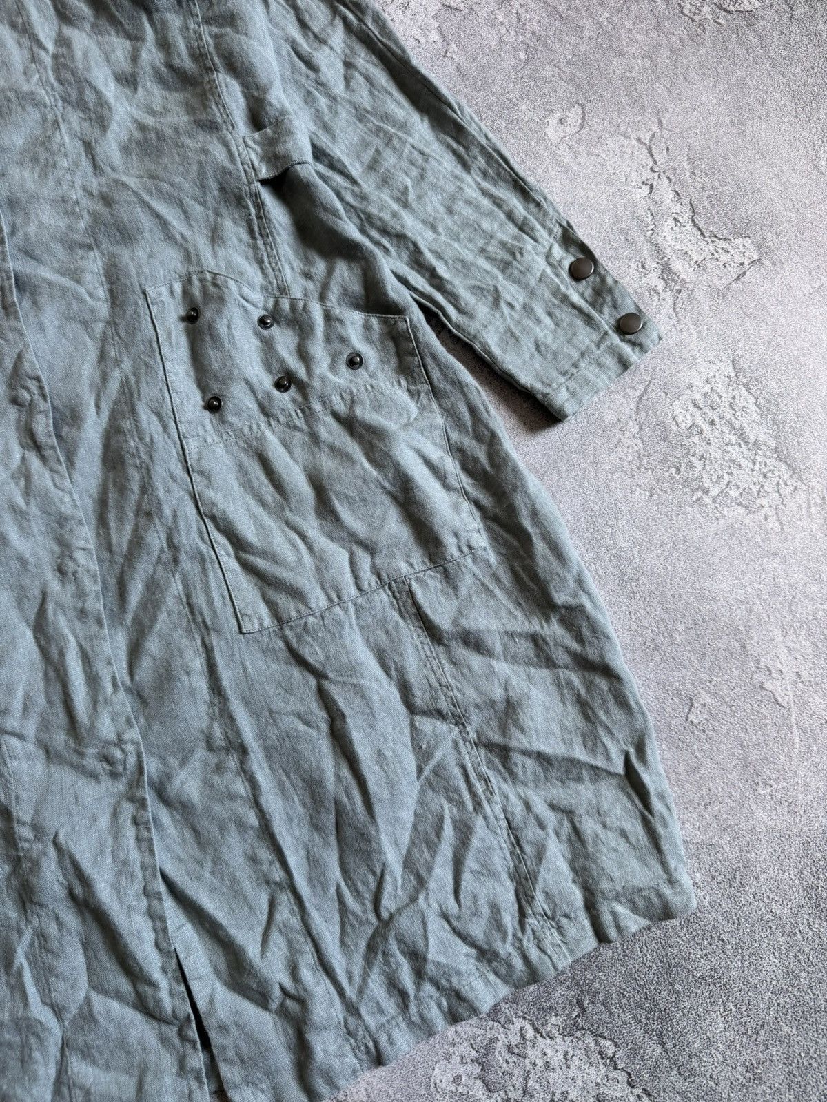 Rundholz Grizas S linen long dress Avantgarde oversized boho jacket Size S / US 4 / IT 40 - 12 Thumbnail