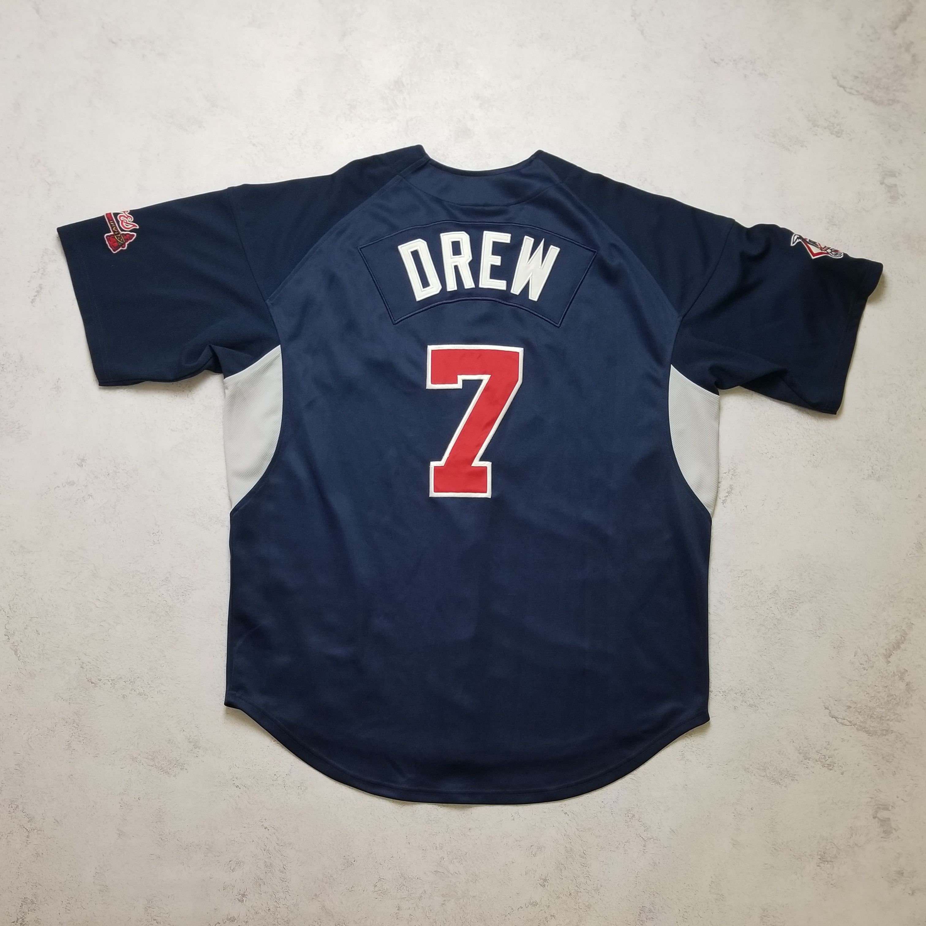 Nike Nike Vintage Classic Atlanta Braves #7 Drew Navy Blue Jersey Size US L / EU 52-54 / 3 - 1 Thumbnail