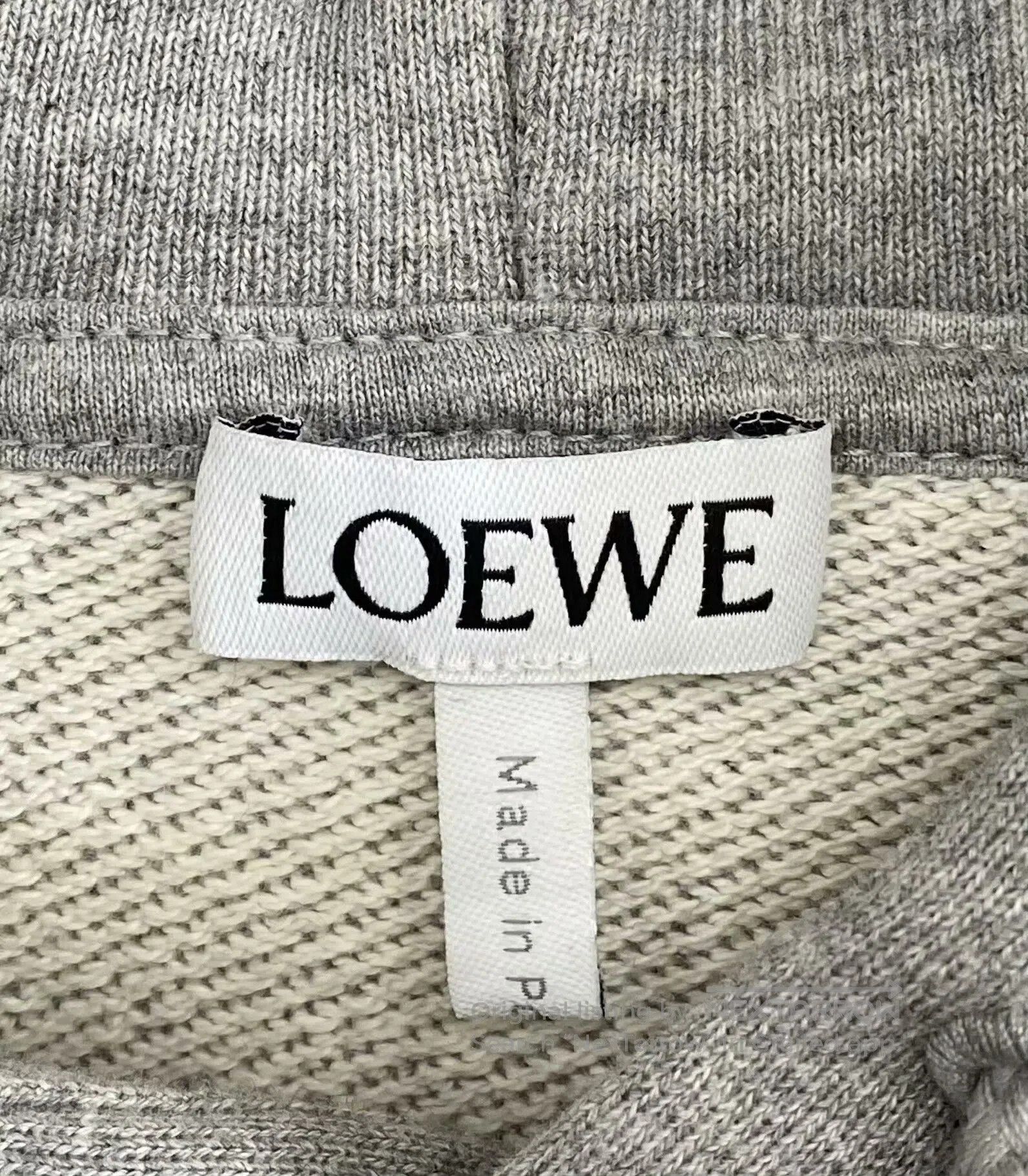 Loewe Loewe Gray Logo Hooded Sweatshirt. Size XXS / US 00 / IT 34 - 3 Thumbnail