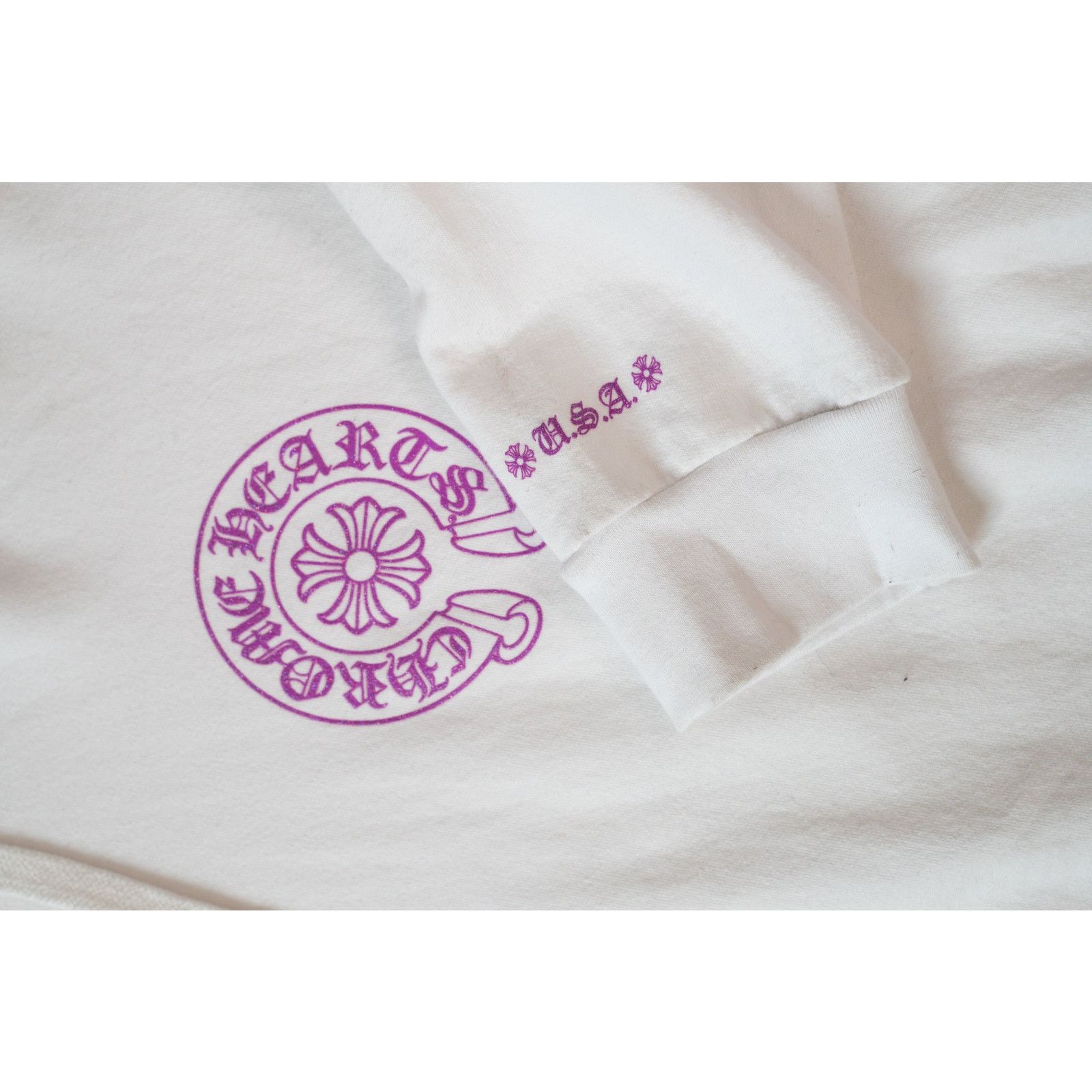 Chrome Hearts Purple Glitter Horseshoe Hoodie White Size US XL / EU 56 / 4 - 4 Thumbnail