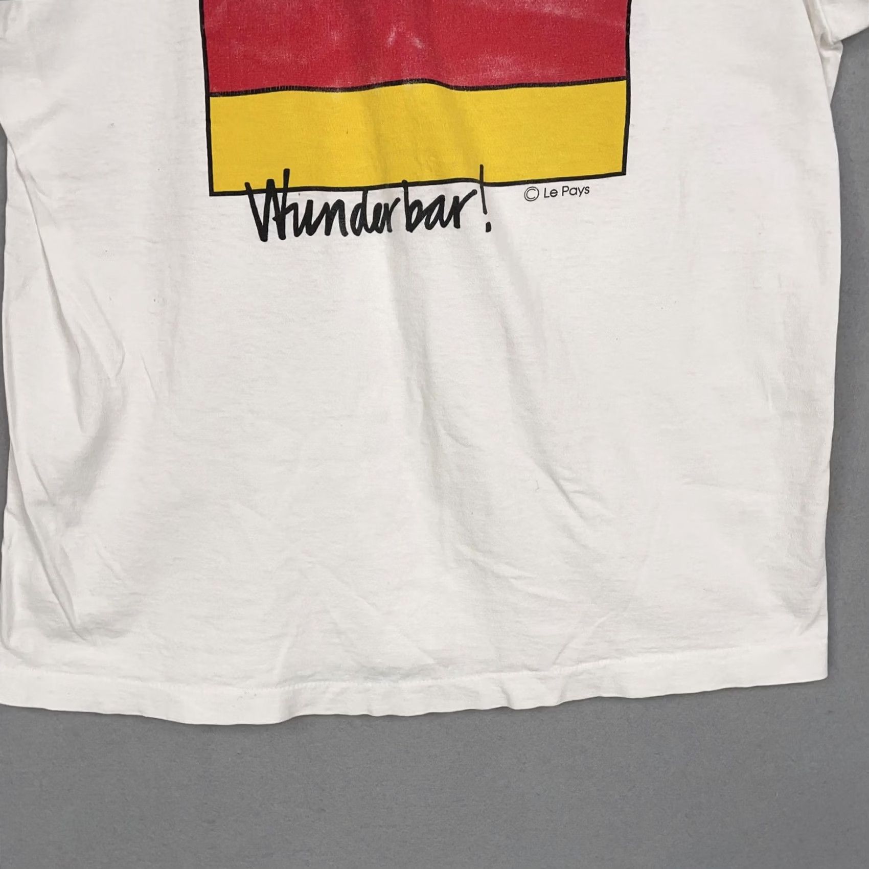 Fruit Of The Loom VINTAGE Deutschland Shirt Mens XL White Germany Flag Wunderbar Fruit of the Loom T-Shirt Size US XL / EU 56 / 4 - 3 Thumbnail