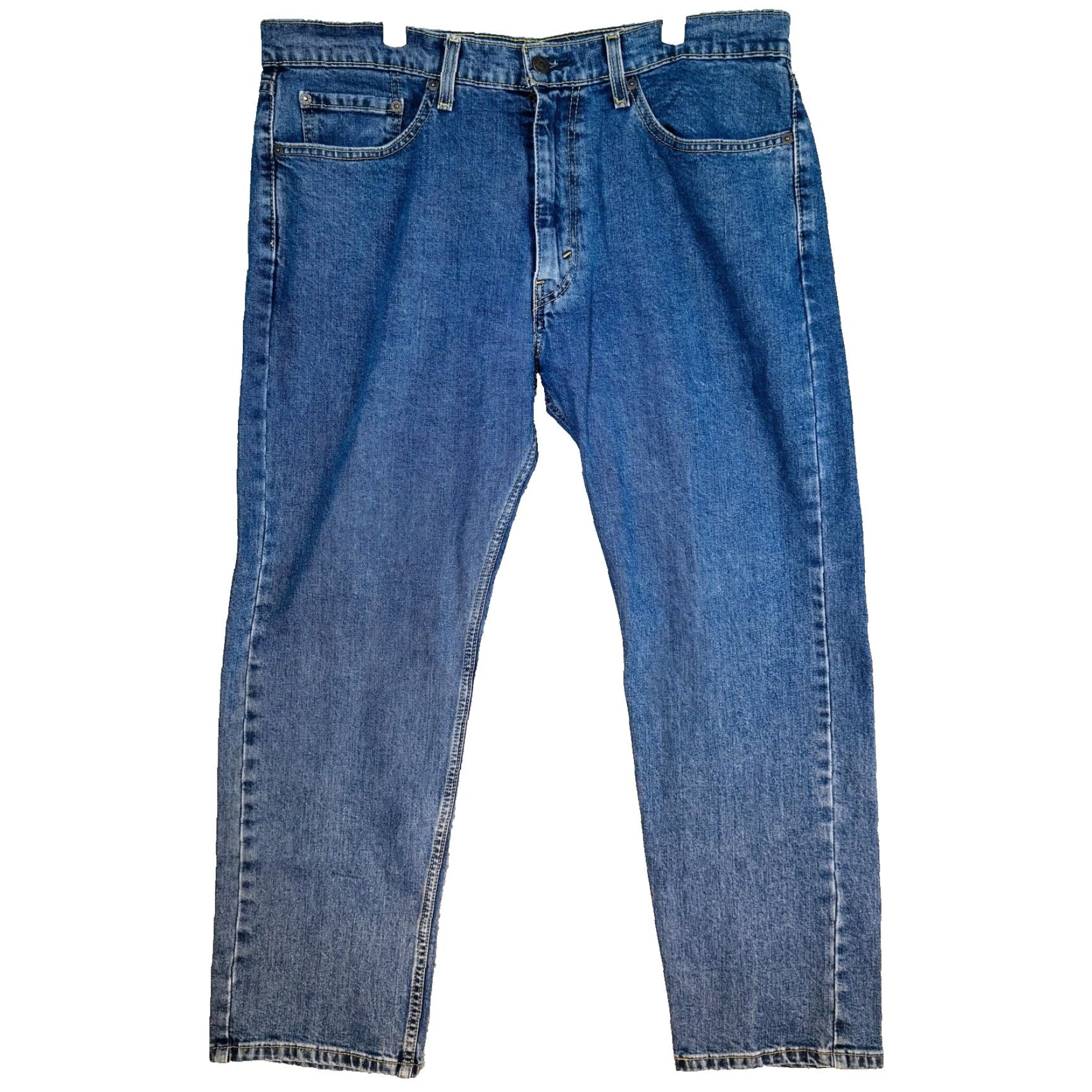 Levi's Levis 505 Jeans Mens 36x29 Blue Medium Wash Zip Fly Straight Stretch Denim Regular Fit 5-Pocket USA Logo Leather Patch Men’s Jeans Size US 36 / EU 52 - 5 Thumbnail