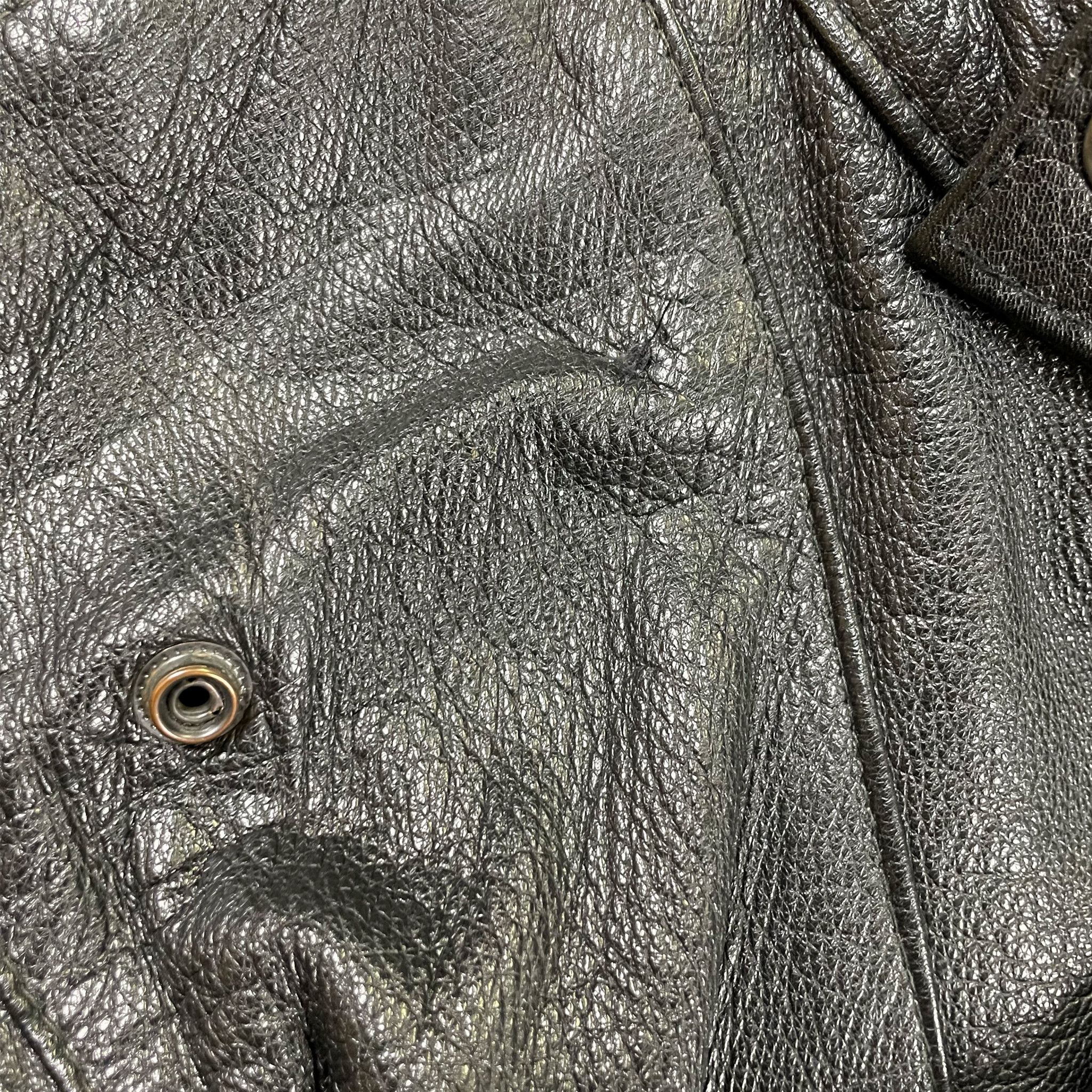 Vintage Vintage Swedish Army Motorcycle Black Leather Jacket Size US M / EU 48-50 / 2 - 5 Thumbnail