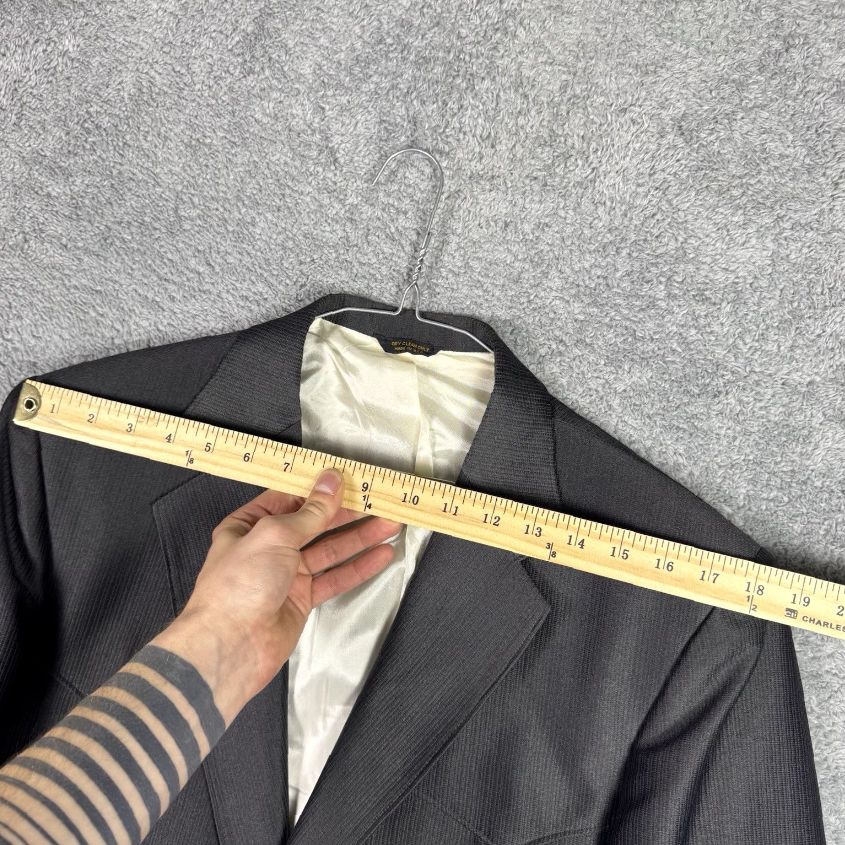 Vintage Pagano West Sport Coat Mens 42R Blazer Jacket Black 1 Piece Vintage USA Dacron Juniors? Size 42R - 7 Thumbnail