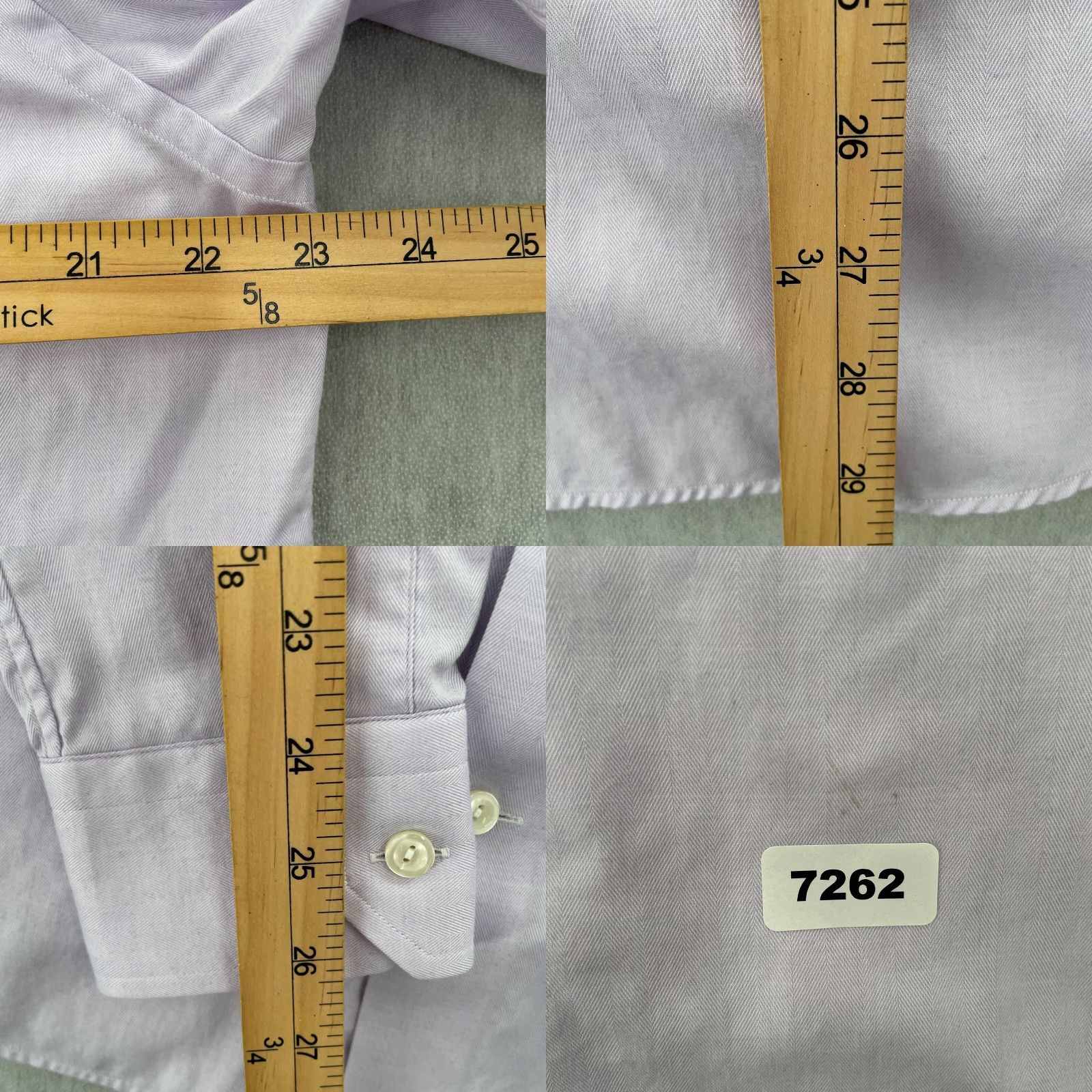 Eton VINTAGE Eton Shirt Men 17.5 Purple Solid Long Sleeve Cotton Button Up Business Casual Formal Shirt Size US XL / EU 56 / 4 - 8 Thumbnail