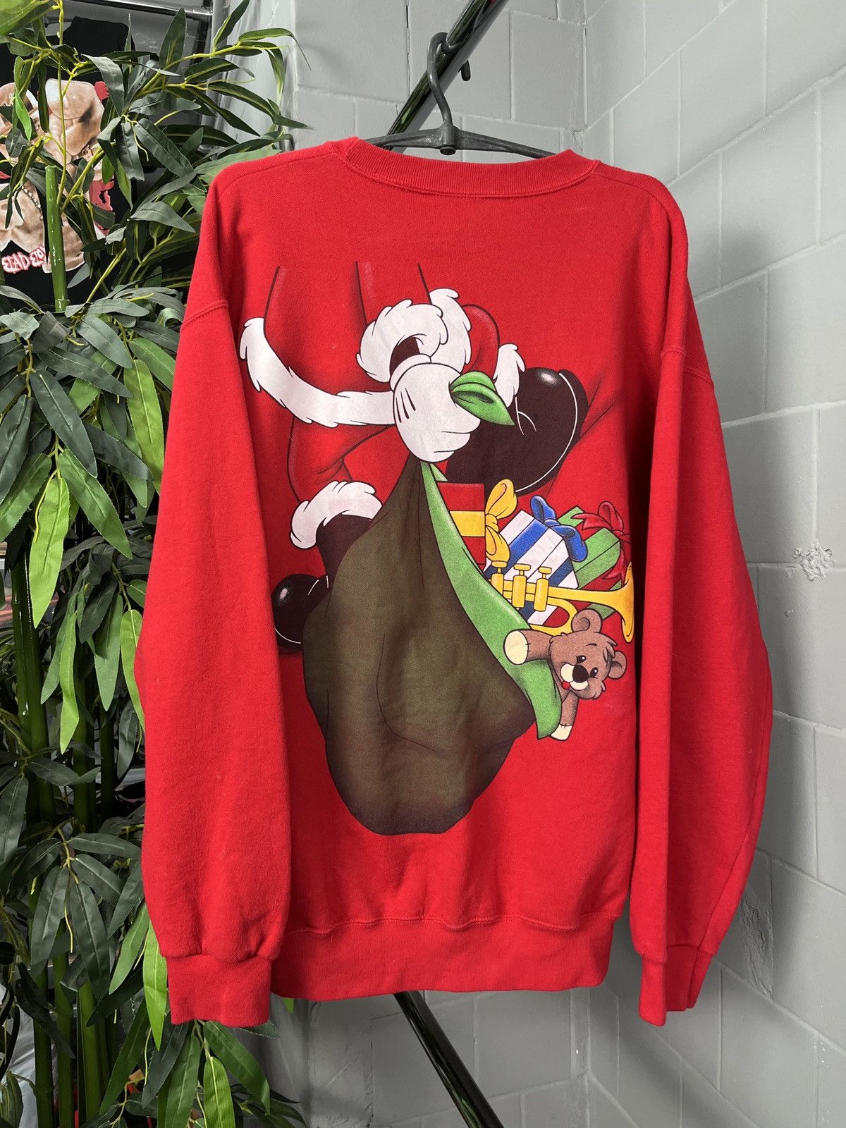 Disney × Vintage 1980s SANTA MICKEY MOUSE RARE VINTAGE SWEATSHIRT - № 1370 Size US L / EU 52-54 / 3 - 2 Thumbnail