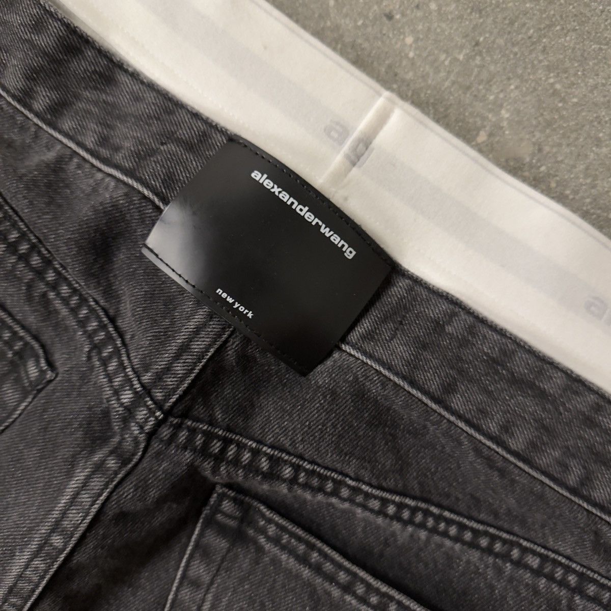 Alexander Wang Alexander Wang Layered Logo Waistband Jeans Size 31" - 4 Thumbnail