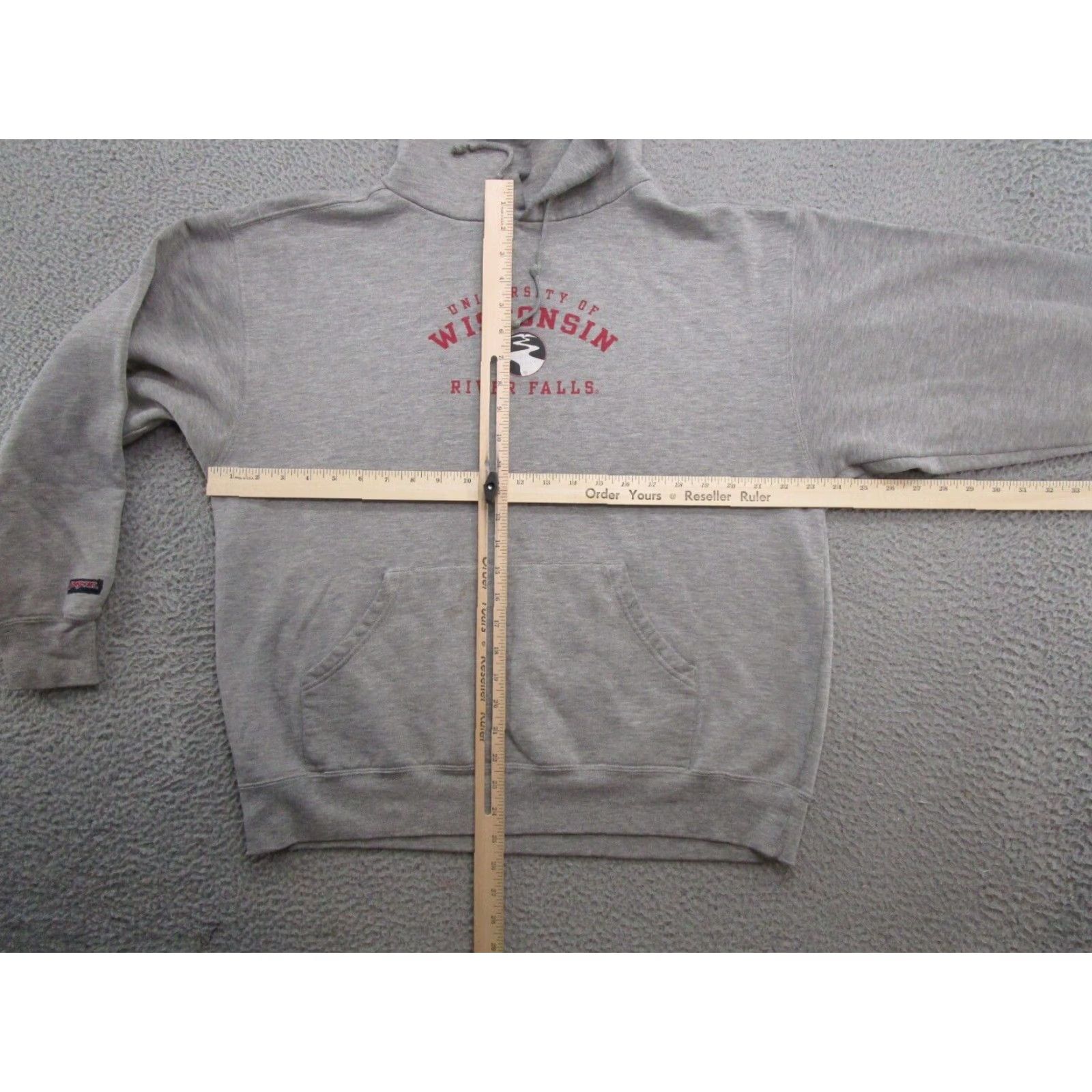 Jansport VINTAGE UWRF Wisconsin Hoodie Sweatshirt Shirt Men L Gray University Sweatshirt Hoodie Mens L University Theme 90s Size US L / EU 52-54 / 3 - 5 Thumbnail