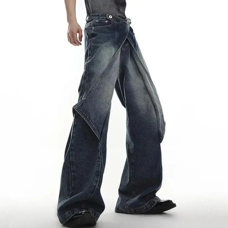Japanese Brand Deconstruct Wide Leg Washed Jeans Pants y2k Size US 34 / EU 50 - 5 Thumbnail
