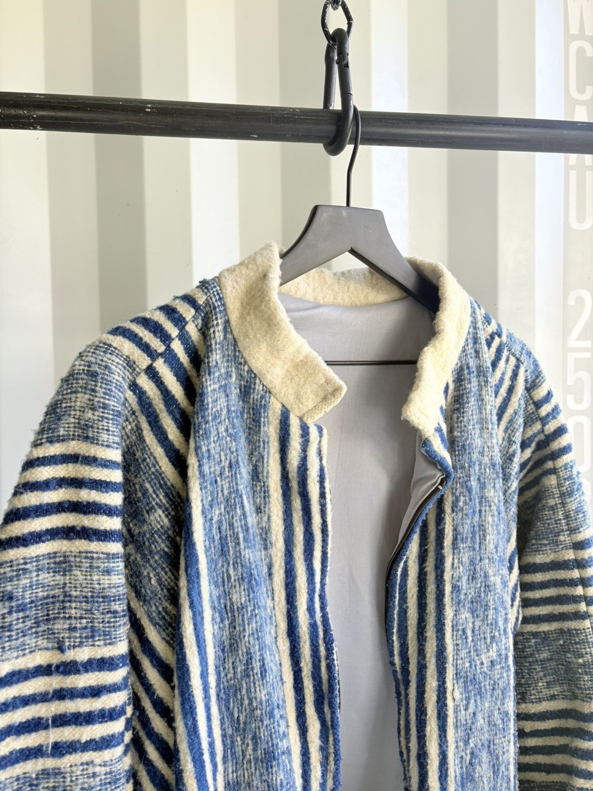 Vintage Wool Striped Zip Jacket Size US XL / EU 56 / 4 - 2 Thumbnail