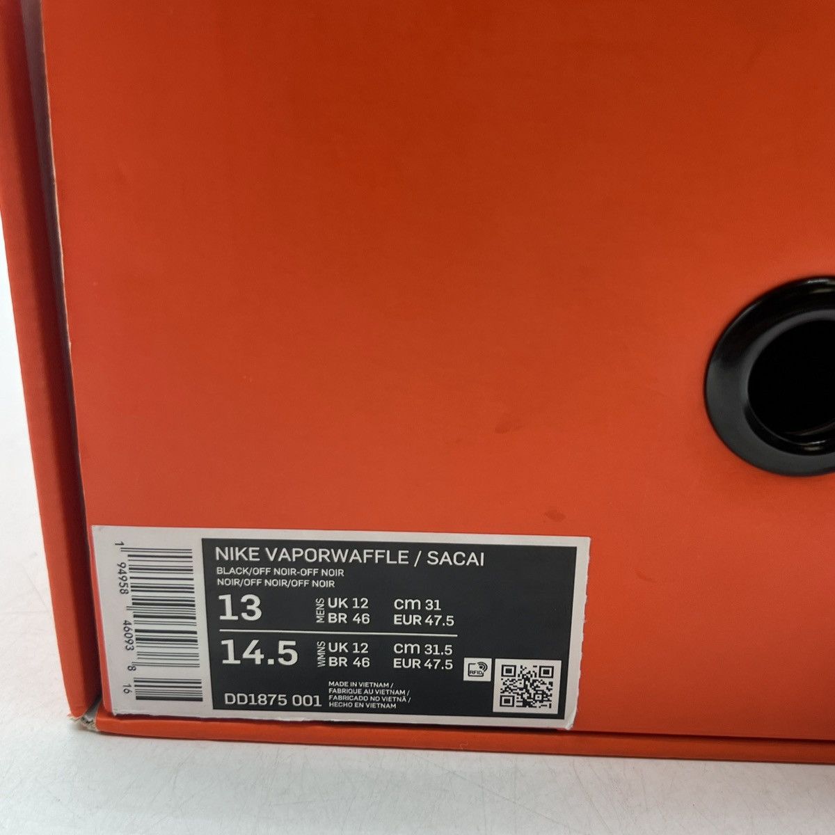 Nike Sacai x vaporwaffle black gum Size US 13 / EU 46 - 6 Thumbnail