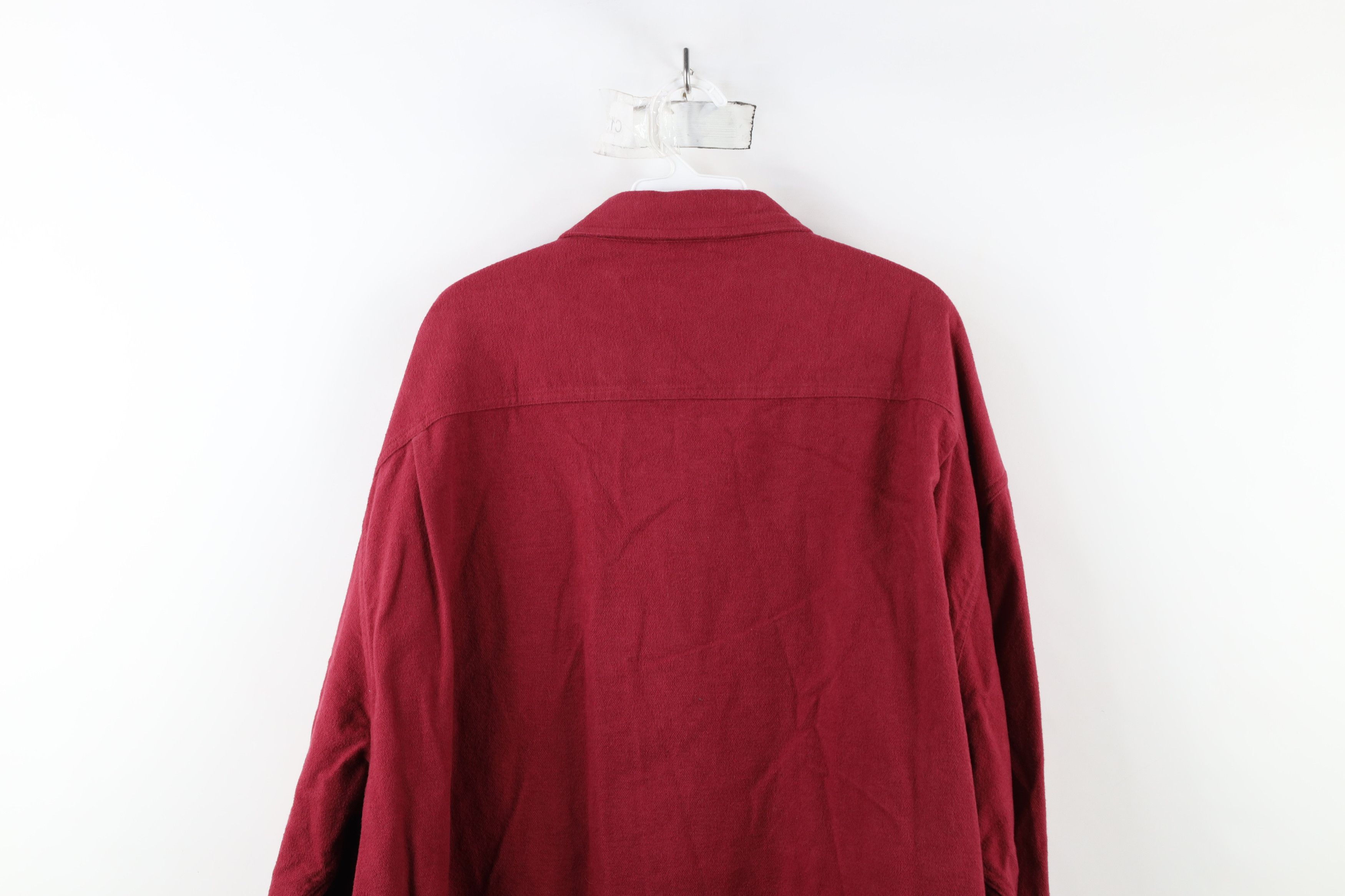 Cabelas × Vintage Vintage Cabelas Heavyweight Chamois Cloth Button Shirt Red Size US XXL / EU 58 / 5 - 11 Thumbnail