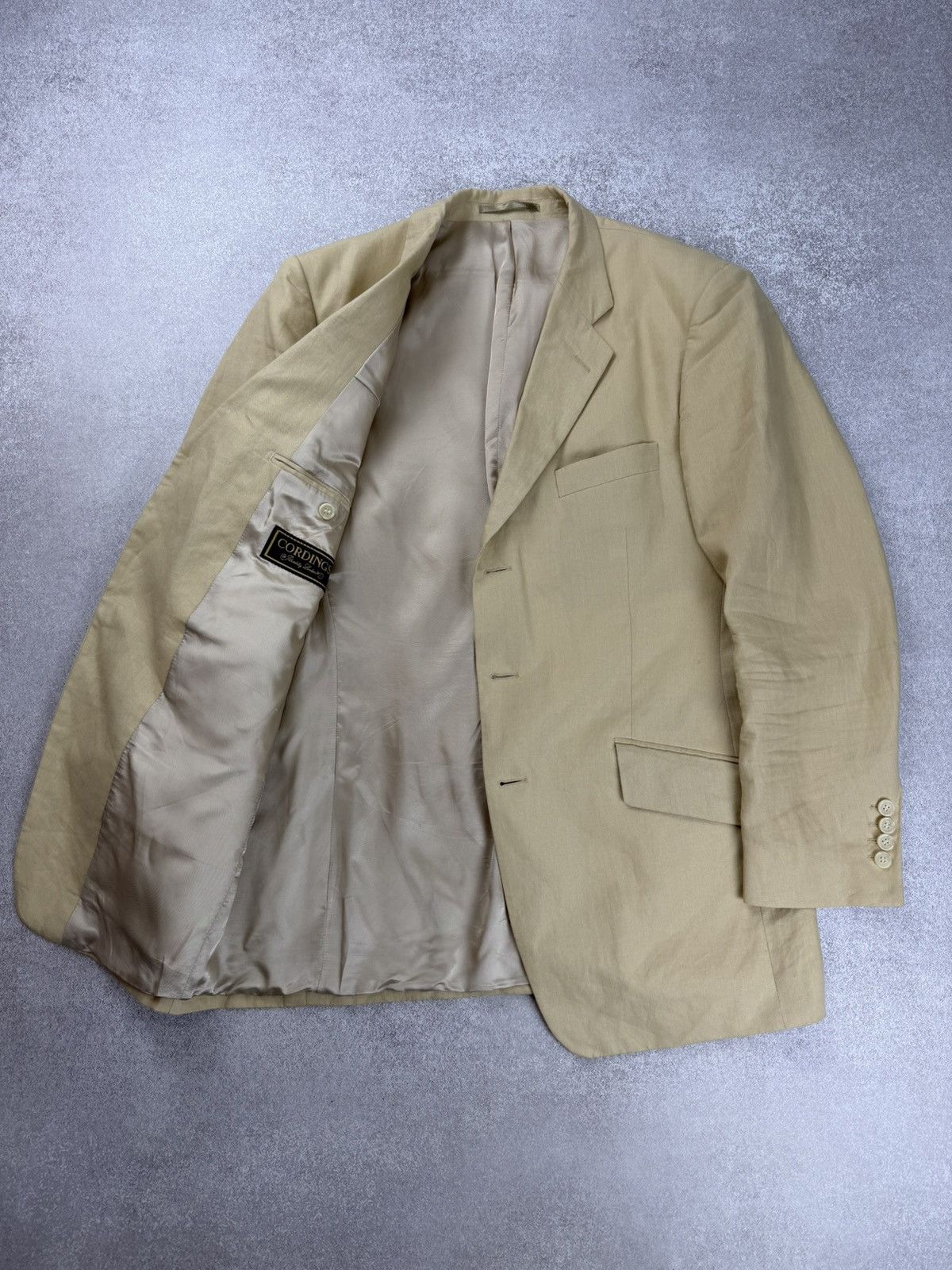 Other Cordings Piccadilly London Linen Blazer Cream Beige Size 40R Size 40R - 1 Thumbnail
