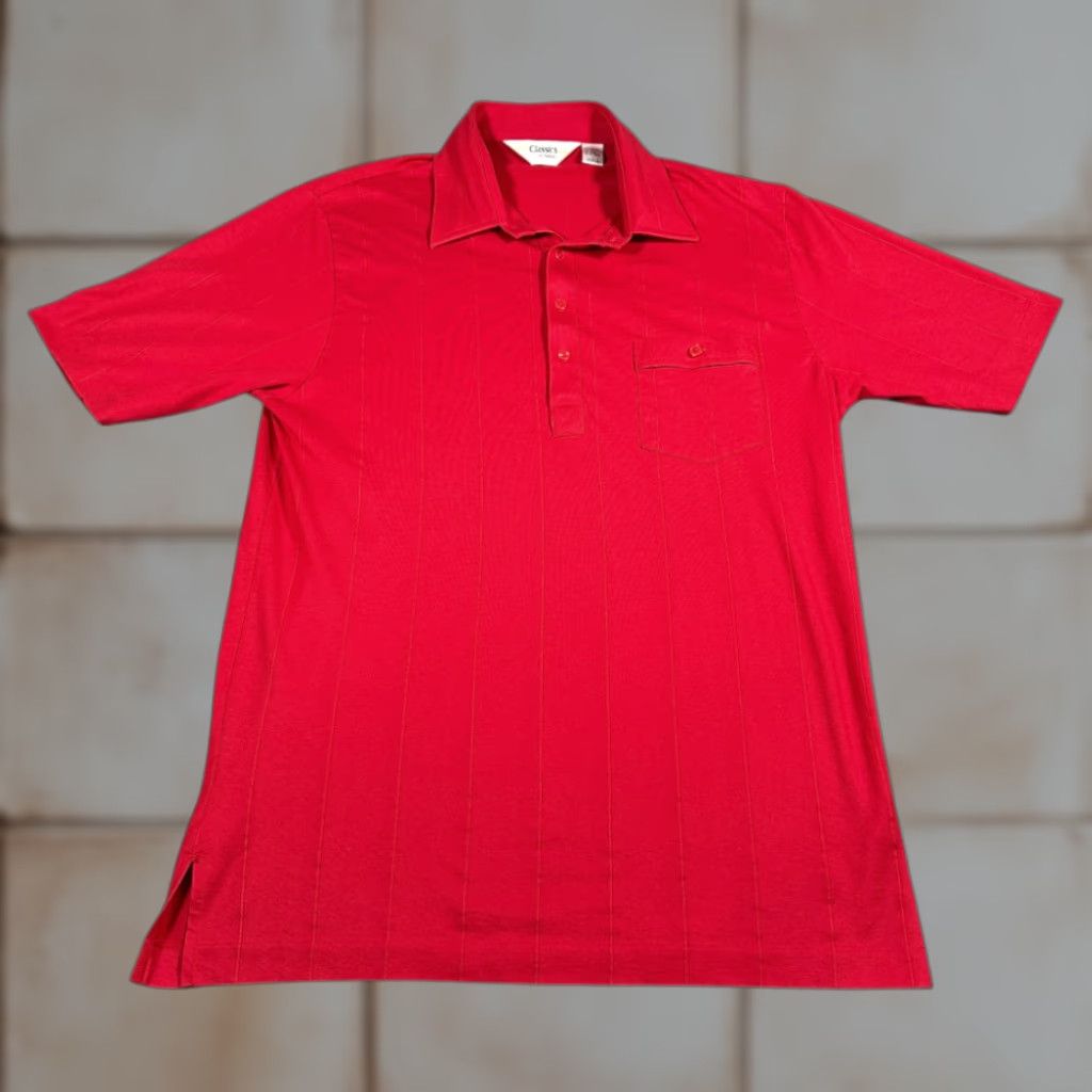 Vintage VINTAGE Classics by Palmland Polo Shirt Polo Adult MEDIUM Red Pocket 90s Golf Shirt Size US M / EU 48-50 / 2 - 1 Thumbnail