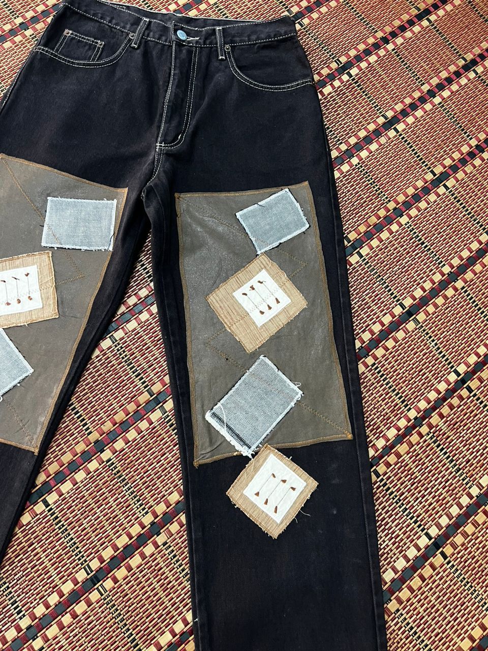 Hysteric Glamour × Japanese Brand Japanese Brand Forum Patchwork Jeans Size US 30 / EU 46 - 2 Thumbnail