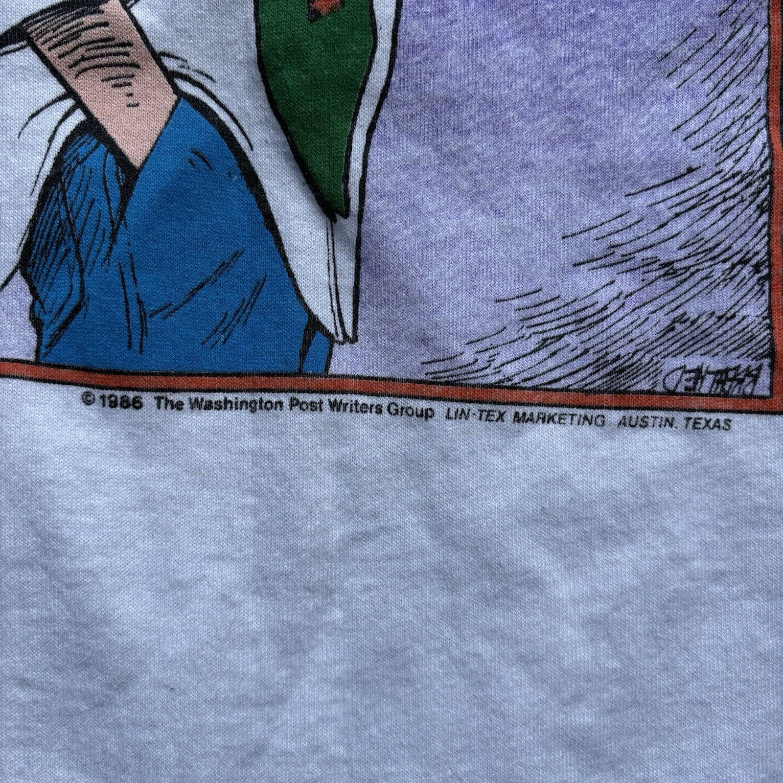 Vintage Vintage 1980s The Washington Post Art T-Shirt Size US M / EU 48-50 / 2 - 3 Thumbnail