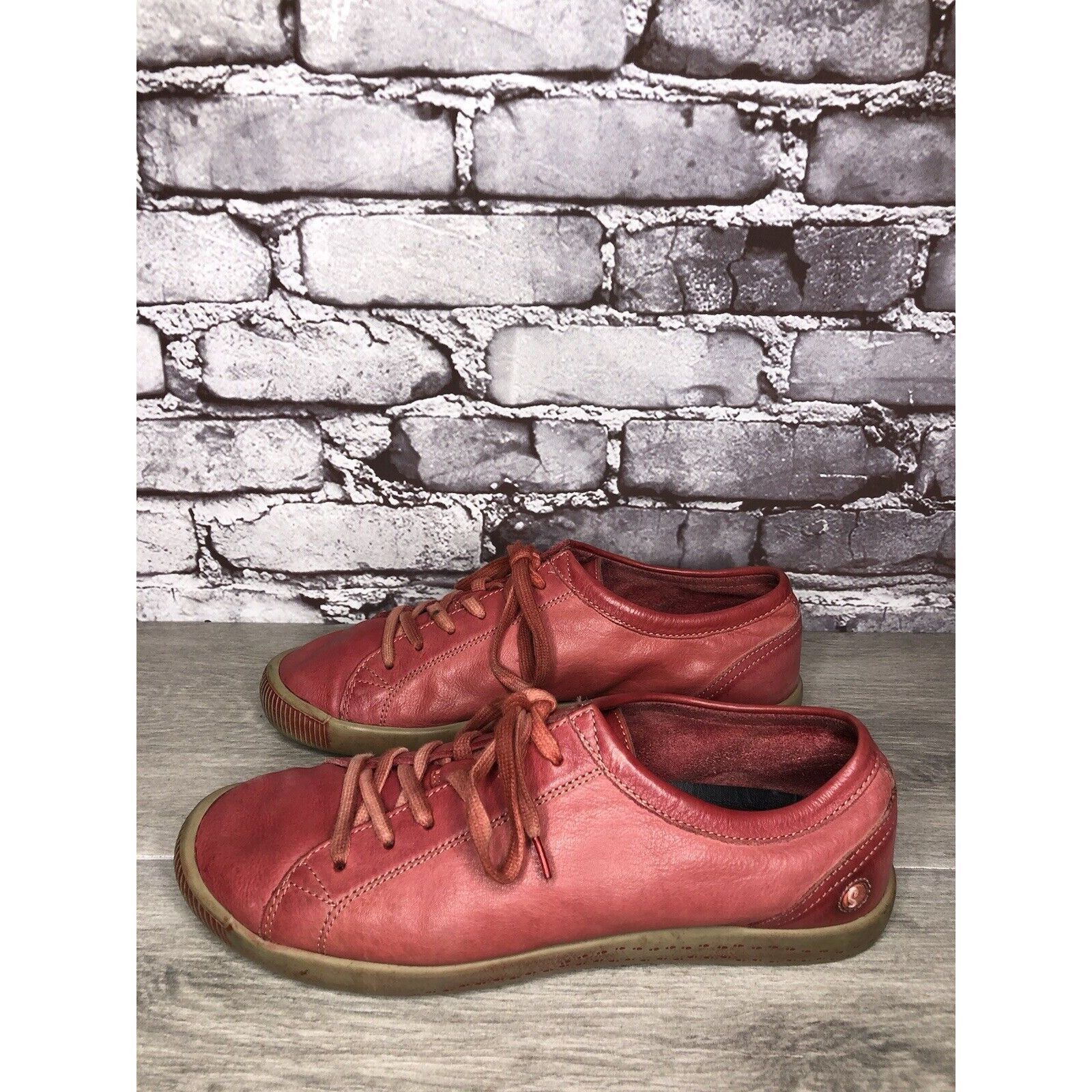 Hogan Hogan Red Leather Casual Comfort Lace Up Sneakers Shoes Wome Size US 9.5 / IT 39.5 - 6 Thumbnail