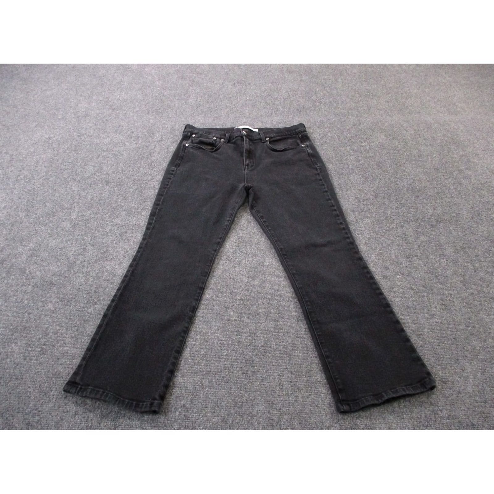 AYR Ayr Jeans Womens 34 Black Denim The Pop Bootcut Casual Stretch USA Made Size 24" / US 00 / IT 34 - 2 Thumbnail