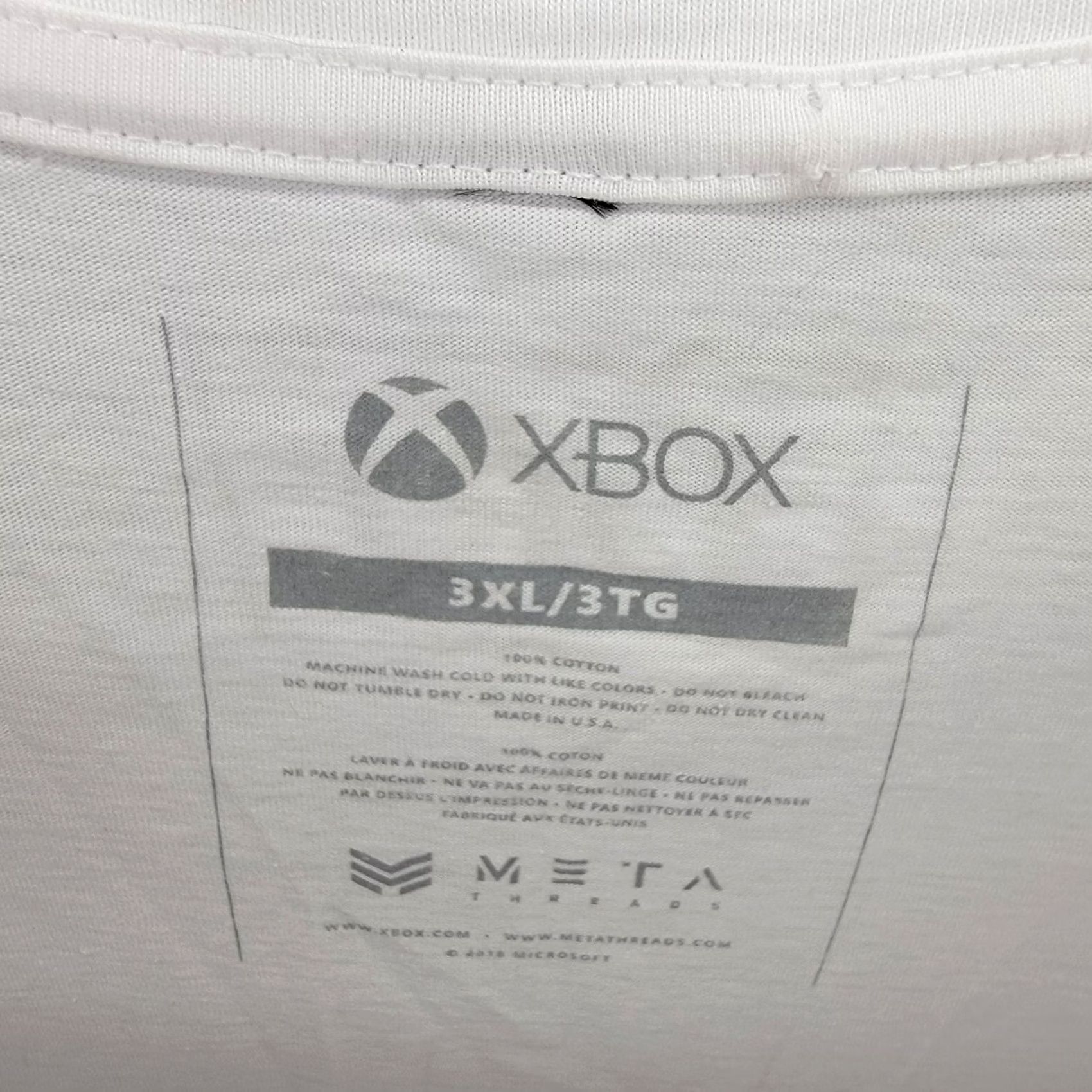 Vintage Meta Threads Xbox T-Shirt Men's 3XL White Gamer 2019 Size US XXL / EU 58 / 5 - 3 Thumbnail