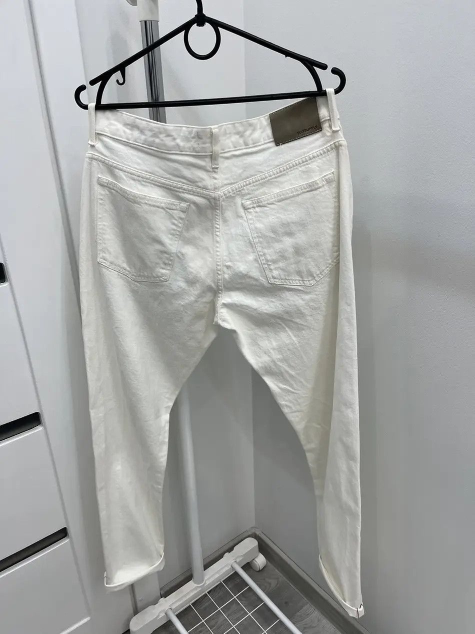 Suitsupply Suitsupply White Slim Straight Selvedge Denim Jeans Size US 32 / EU 48 - 2 Thumbnail