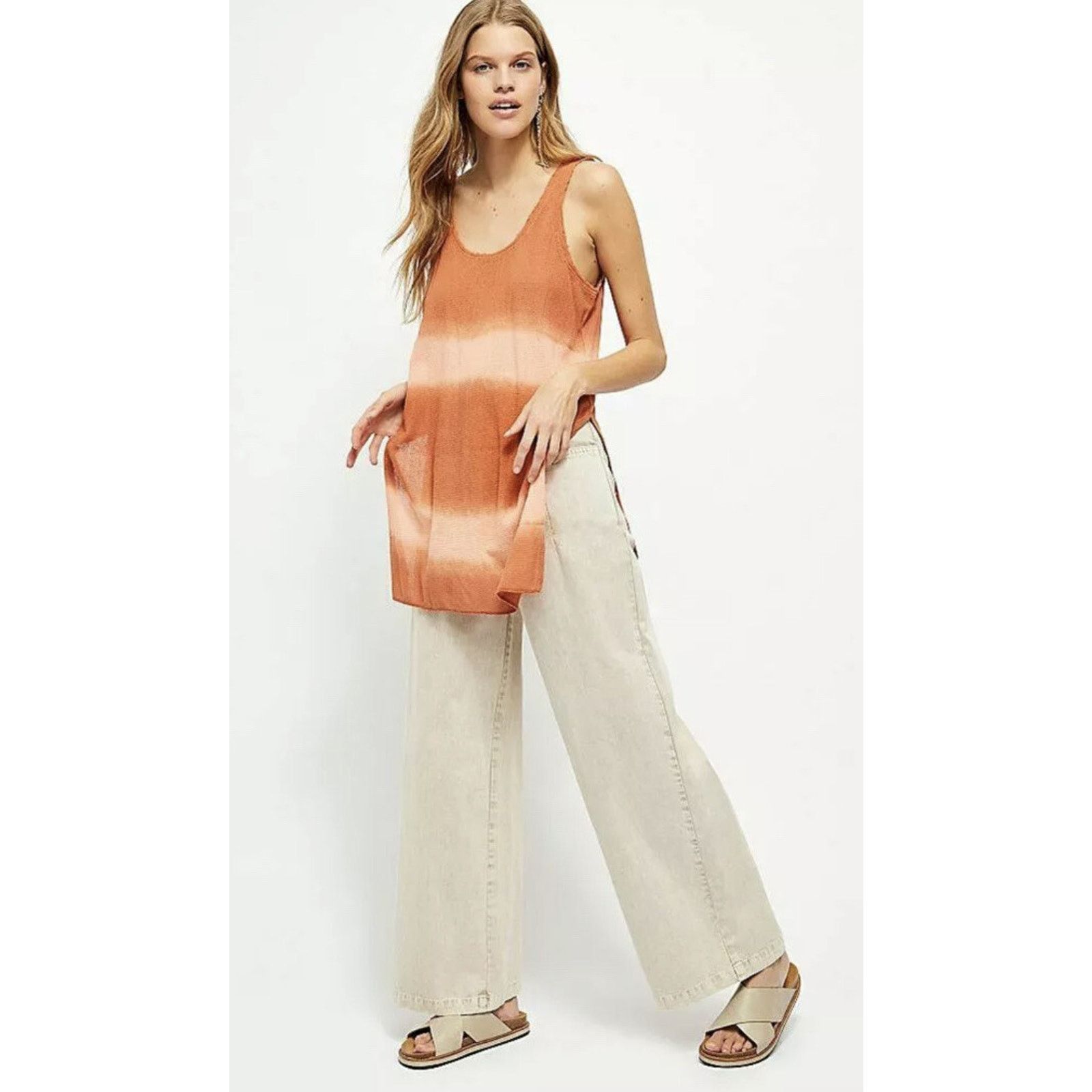 Free People FREE PEOPLE Women Acid Scoop Neck Tank Top Size M A002069 Size M / US 6-8 / IT 42-44 - 1 Thumbnail