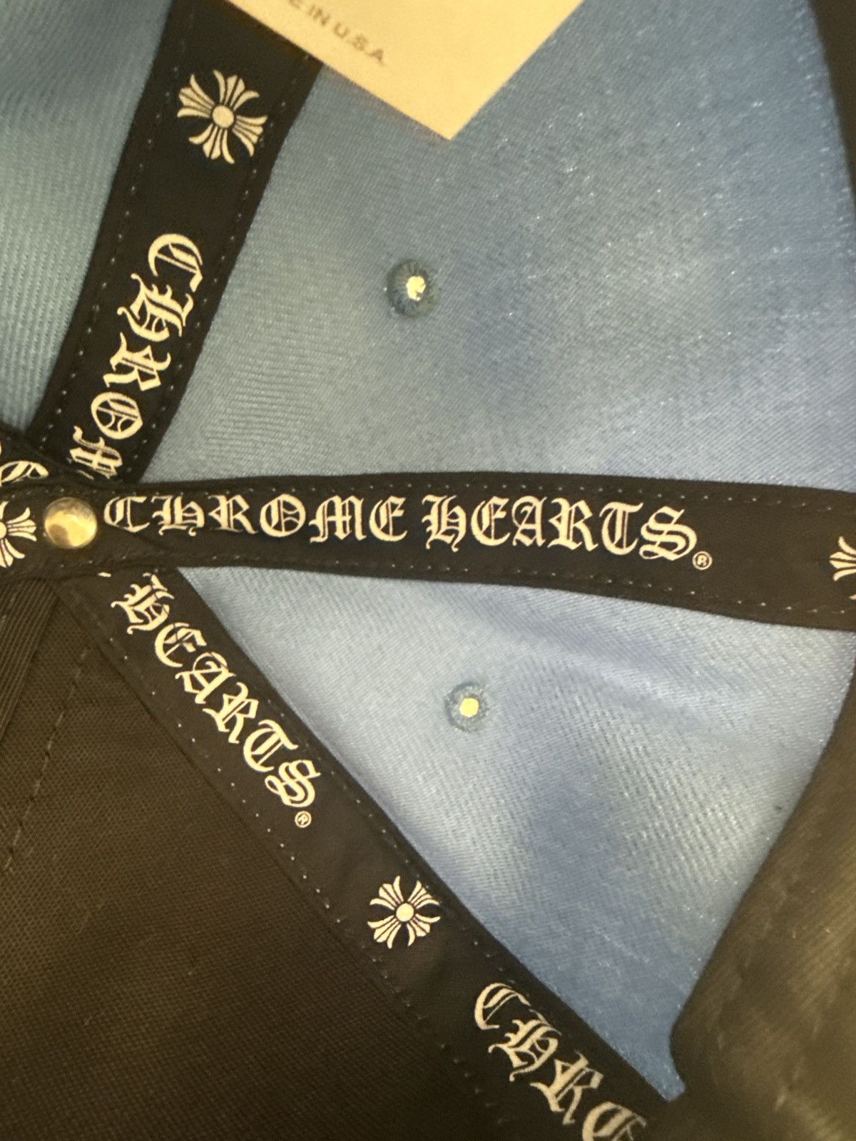 Chrome Hearts “LOVE YOU” Fitted Hat Baby Blue Size 30 - 10 Thumbnail