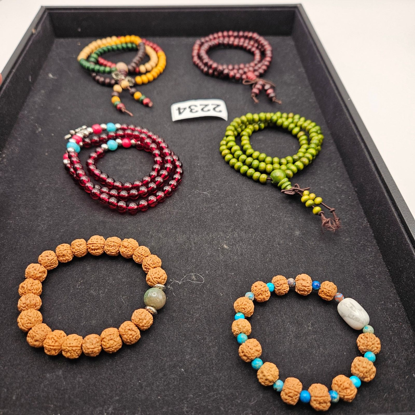 Other LOT OF 6 BOHO MALA BEADED BRACELETS WOOD RUDRAKSHA YOGA Size ONE SIZE - 3 Thumbnail