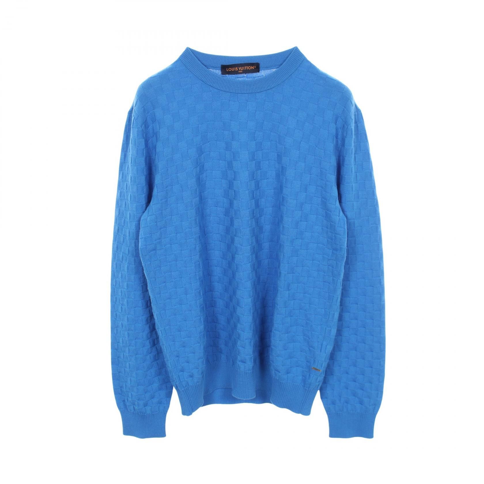Louis Vuitton Louis Vuitton Louis Vuitton Damier Wool Knit Textile Tops RM231QVORHJN40W DUTY FREE for USA Size ONE SIZE - 1 Thumbnail