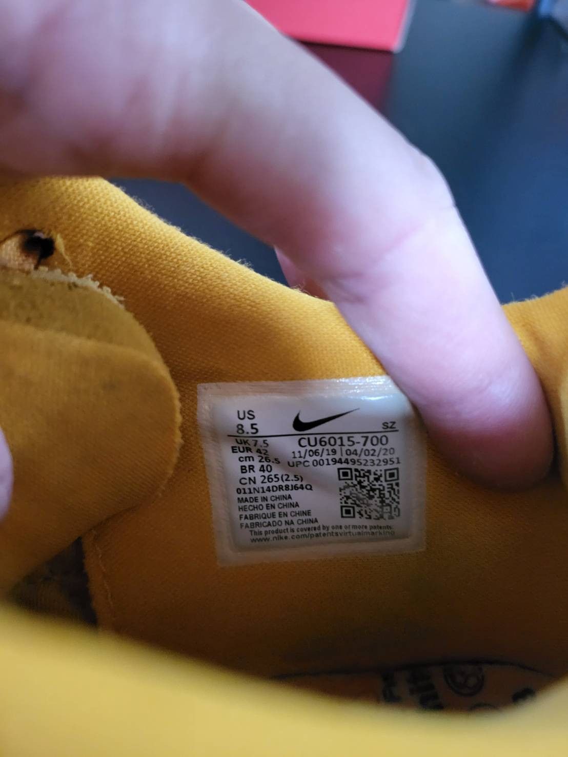Nike × Off-White Nike x Off-White Rubber Dunk University Gold size Us8.5 Size US 8.5 / EU 41-42 - 11 Thumbnail