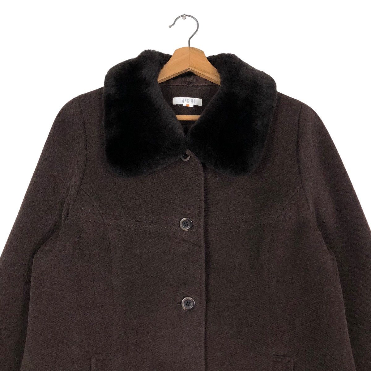 Issey Miyake 🔥Vintage Button Jacket Imagina Issey Miyake Mink Fur Collar Size US M / EU 48-50 / 2 - 3 Thumbnail