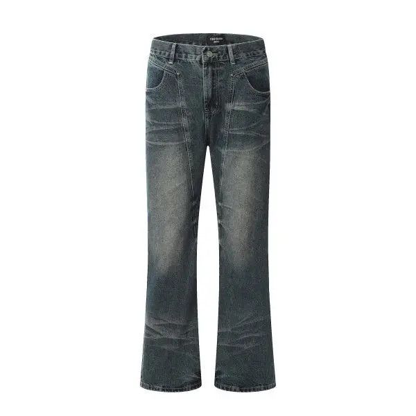 Japanese Brand High street washed distressed ripped flared jeans y2k Size US 32 / EU 48 - 6 Thumbnail