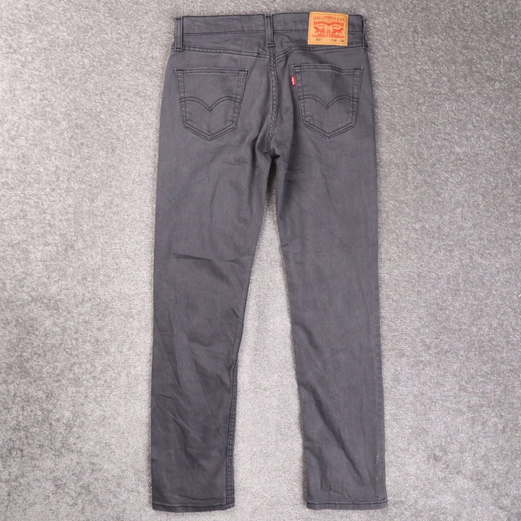 Levi's Levi's 511 Slim Fit Jeans Mens 30x32 Gray Dark Wash Denim 5-Pocket Size US 30 / EU 46 - 4 Thumbnail