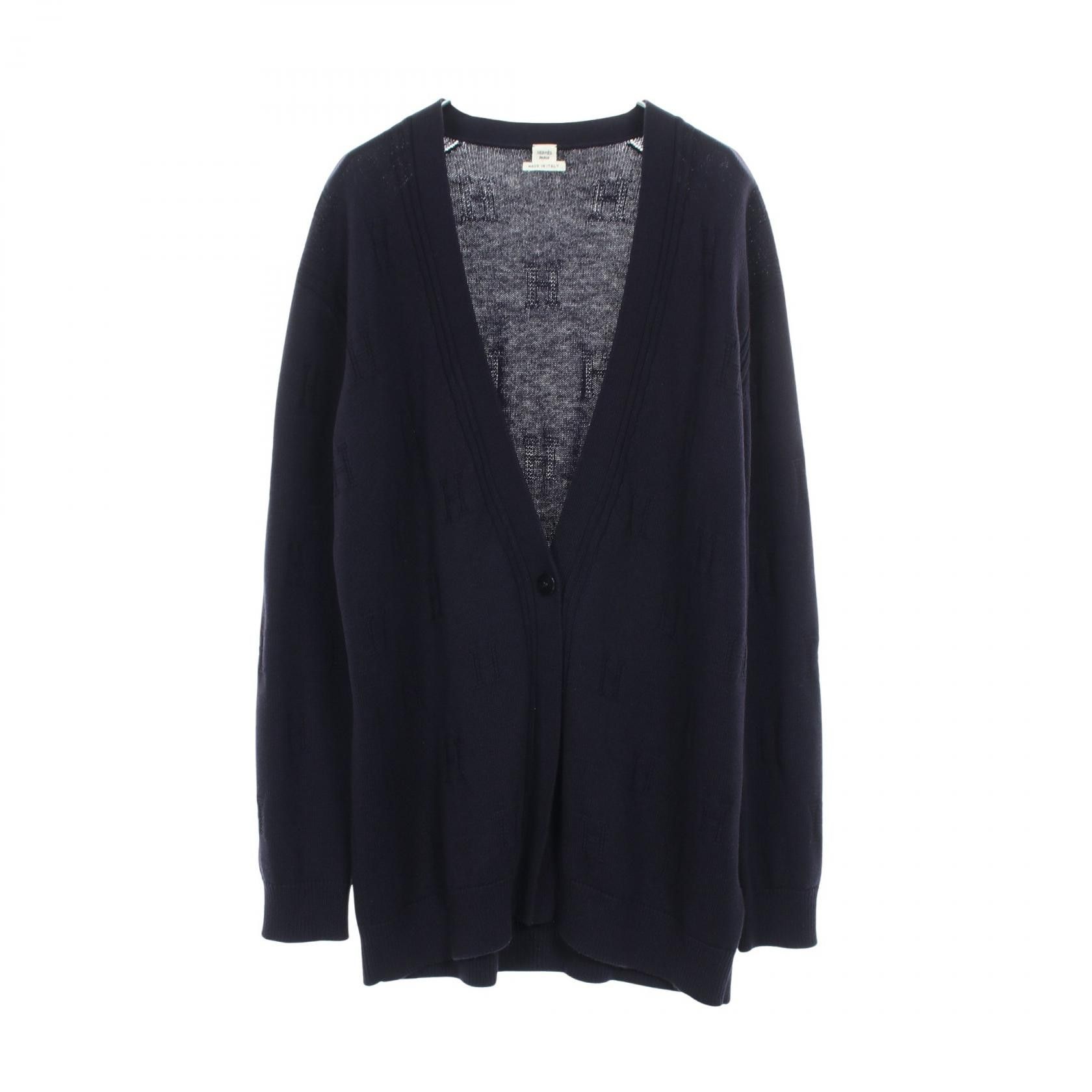 Hermes Hermes Hermes H logo Wool Cardigan Textile Tops DUTY FREE for USA Size ONE SIZE - 1 Thumbnail