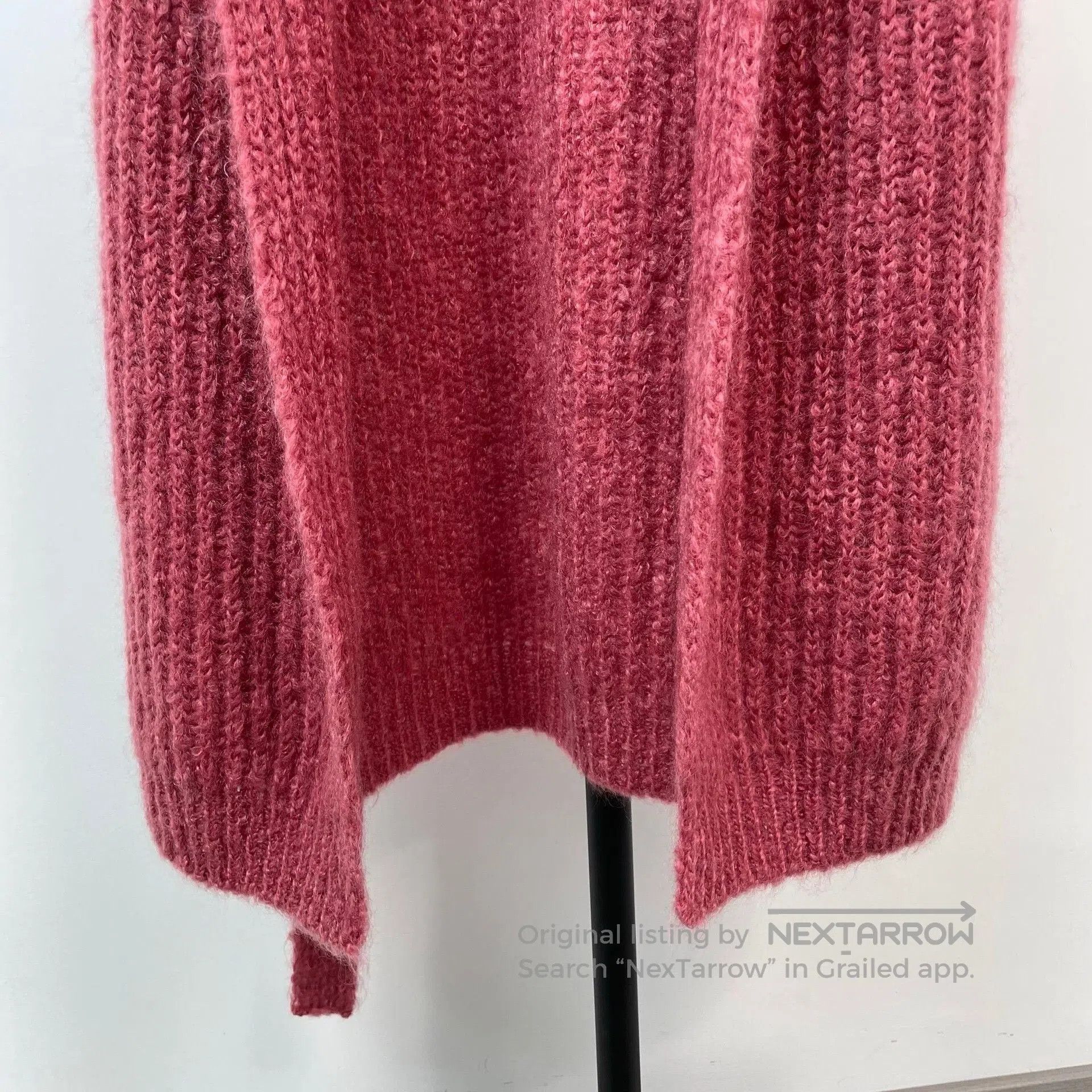 Max Mara MaxMara Pink Mohair Long Knit Coat. Size M / US 6-8 / IT 42-44 - 4 Thumbnail