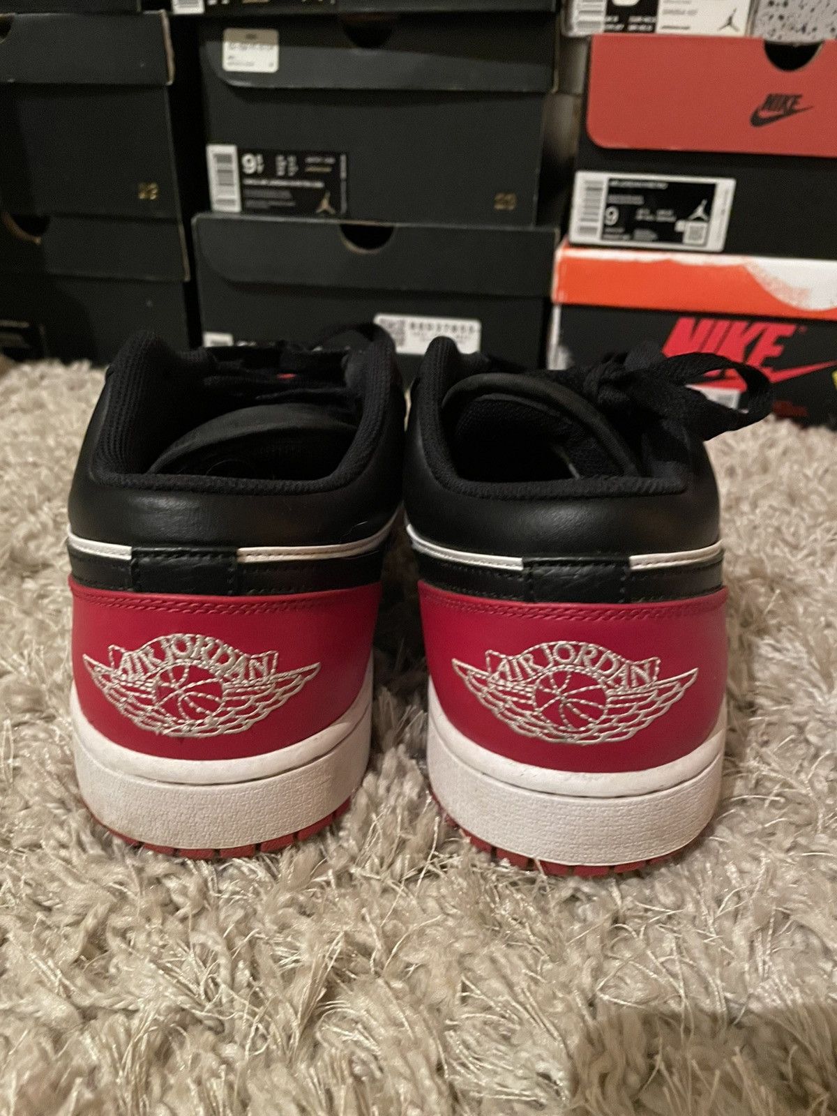 Jordan Brand Jordan 1 Low Bred Toe 2.0 Size US 12 / EU 45 - 6 Thumbnail